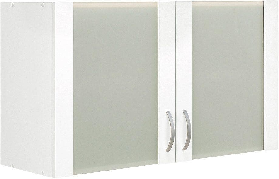 Wiho-Küchen Hängeschrank Flexi Weiß 2 Türen Glas