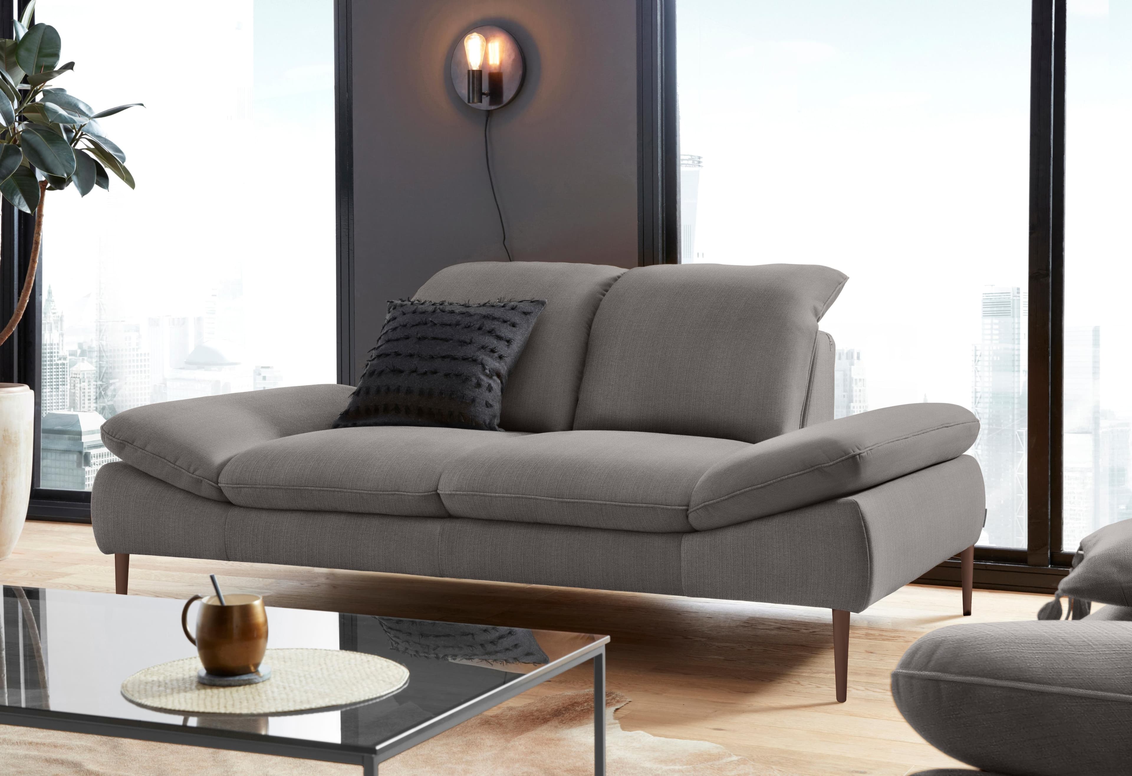W.SCHILLIG enjoy&MORE 2,5-Sitzer Sofa Grau mit Sitztiefenverstellung