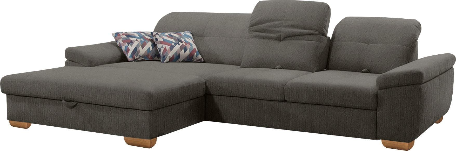 Modernes Ecksofa in Braun und Braungrau