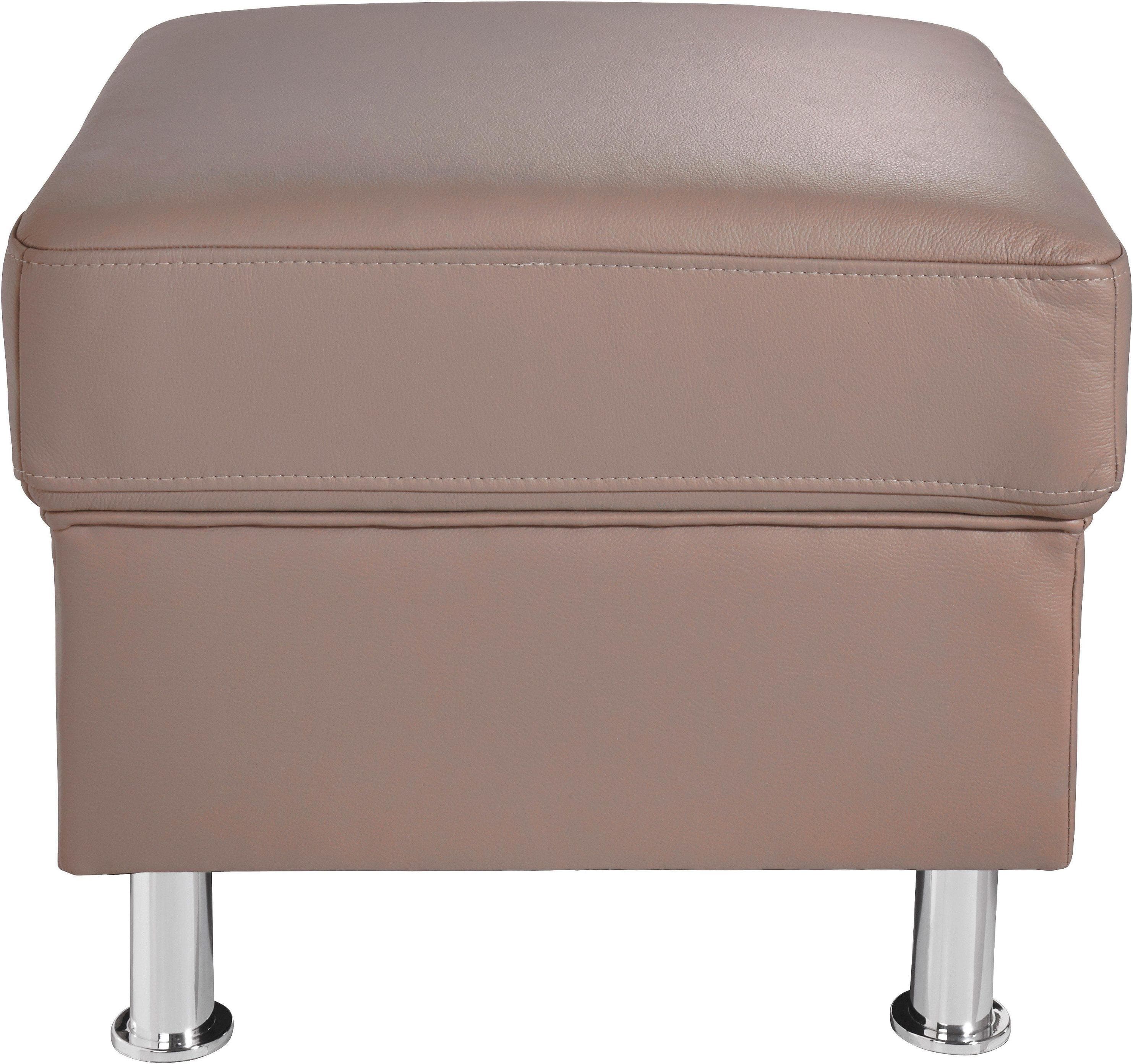 Hocker SIT & MORE Ascara Braun Leder Microfaser Modern