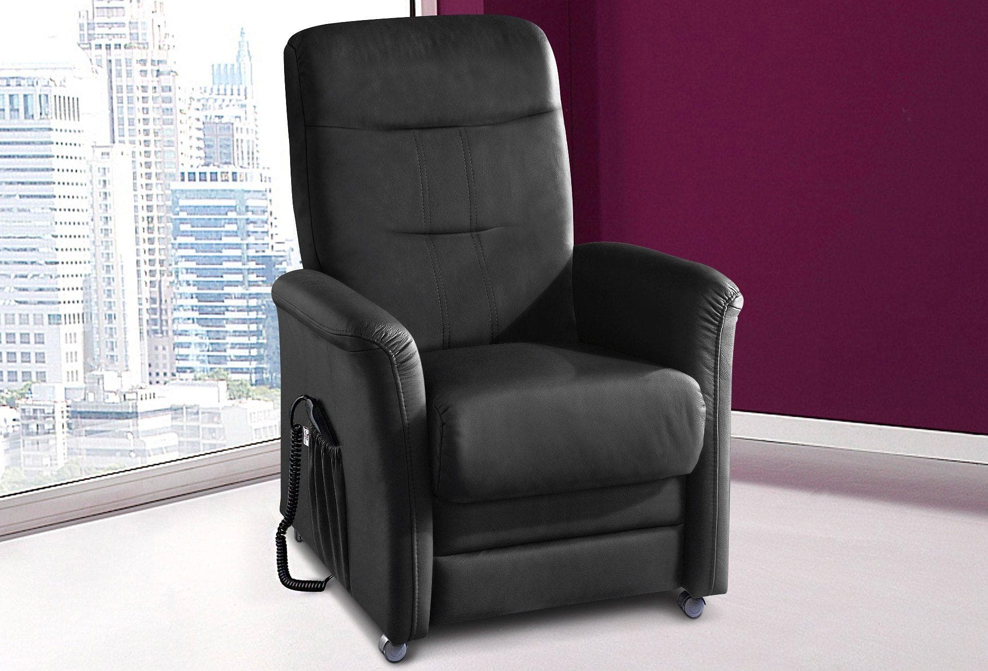 sit&more TV-Sessel Charlie mit Motor und Aufstehhilfe - Rollbarer Fernsehsessel