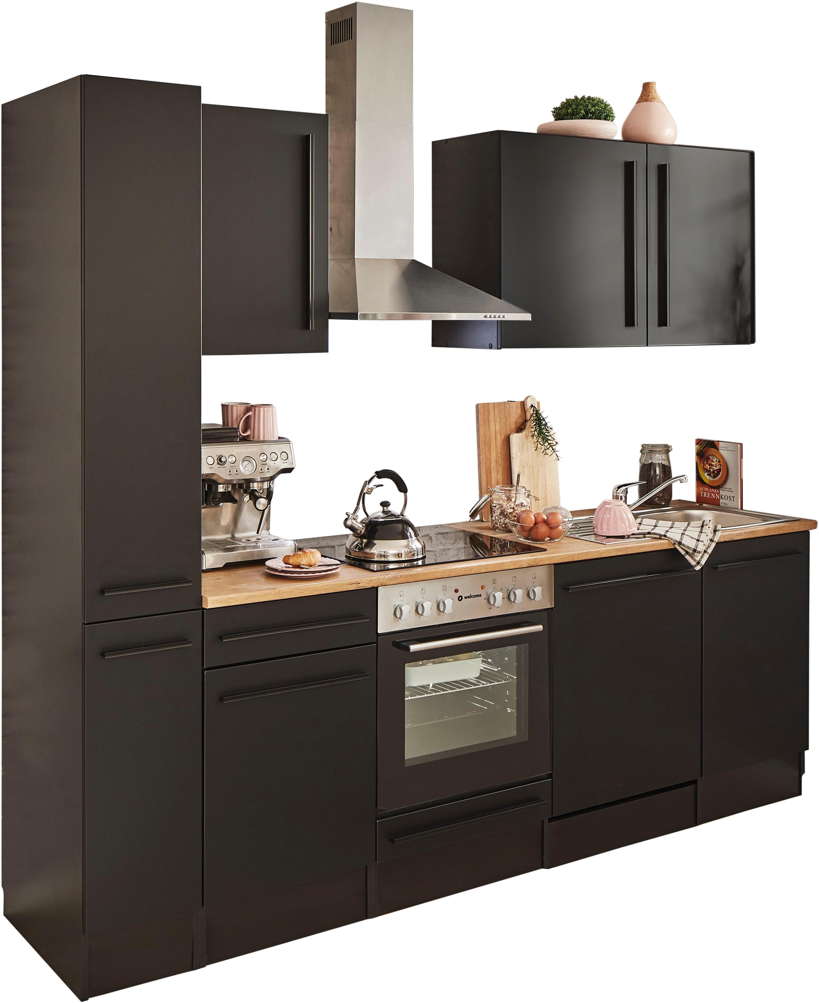 BASIC by Balculina Küchenzeile Jazz Schwarz Matt