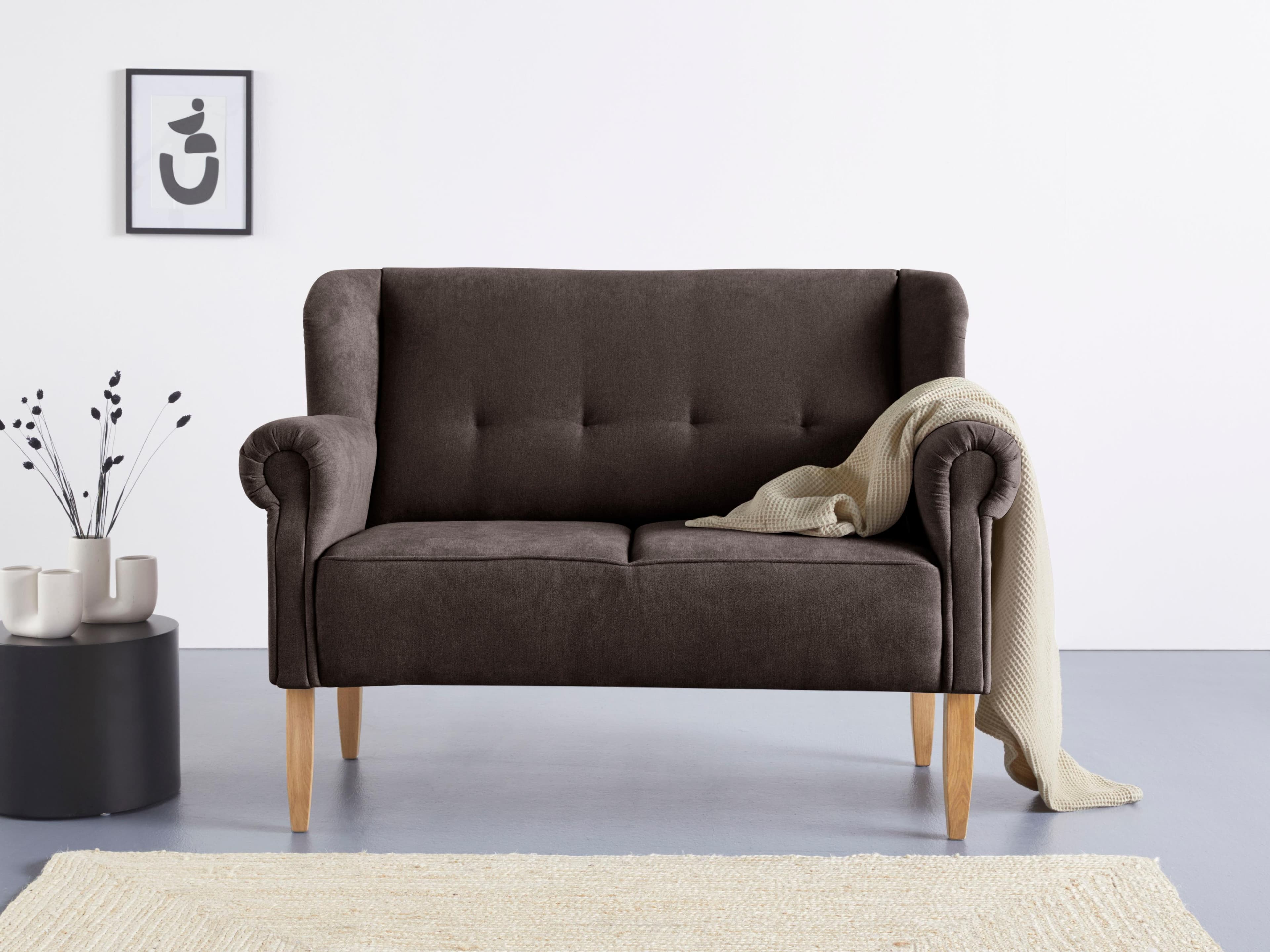 HOME AFFAIRE Küchensofa Moro Dunkelbraun Microfaser 2-Sitzer