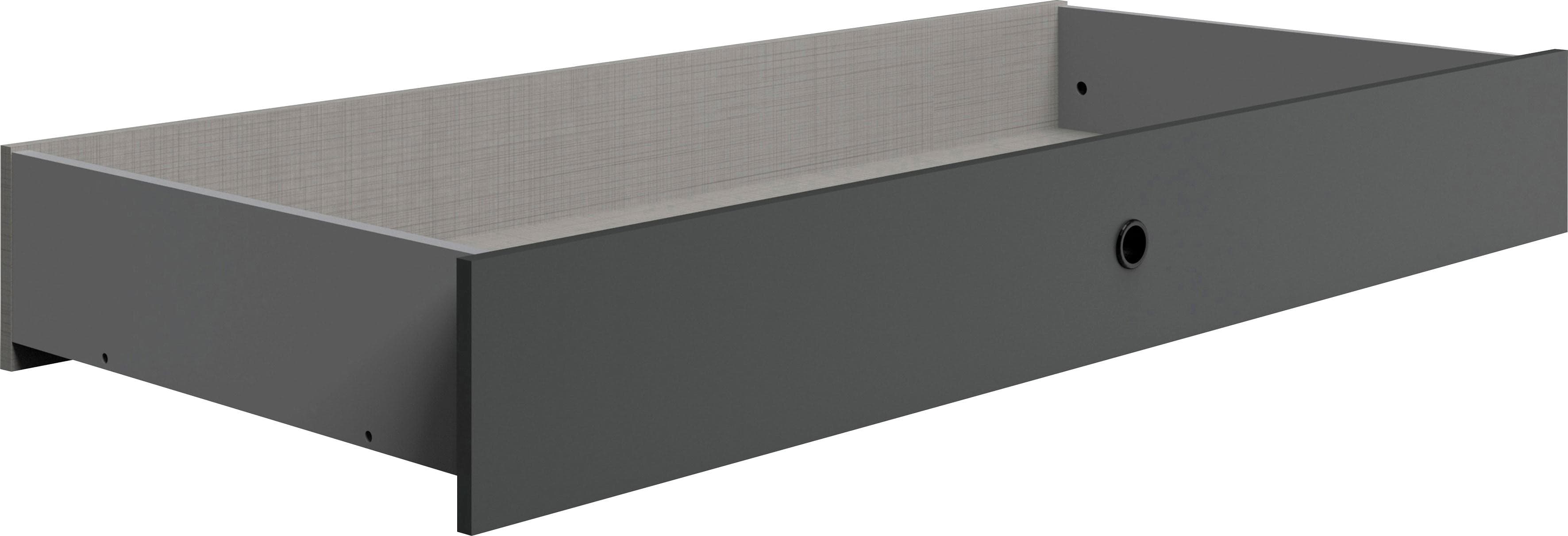 Bettschubkasten mit Extra Stauraum - Anthrazit & Schwarzglas