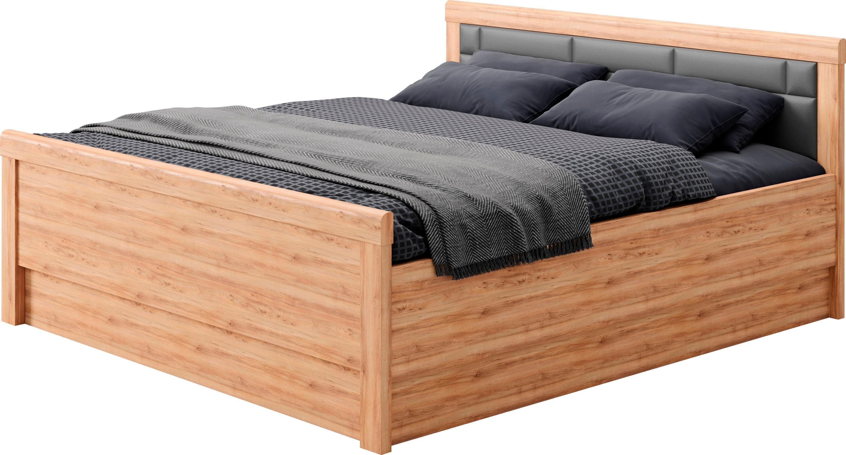 priess Einzelbett Arnsberg - Komfortables Singlebett mit Weichem Kopfteil