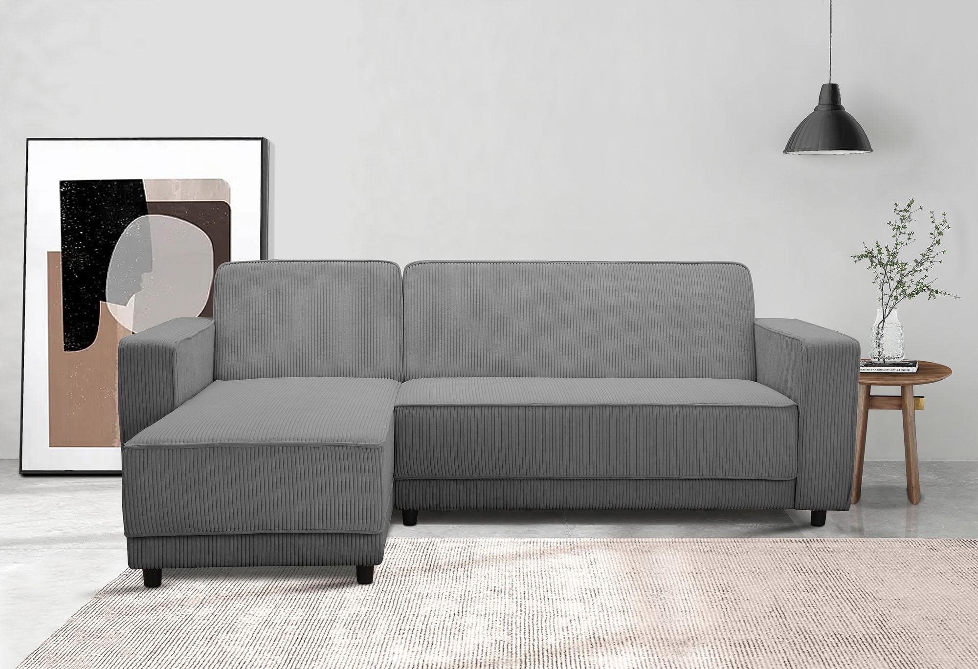 DOREL HOME Ecksofa Allie mit Schlaffunktion und Relaxfunktion Grau