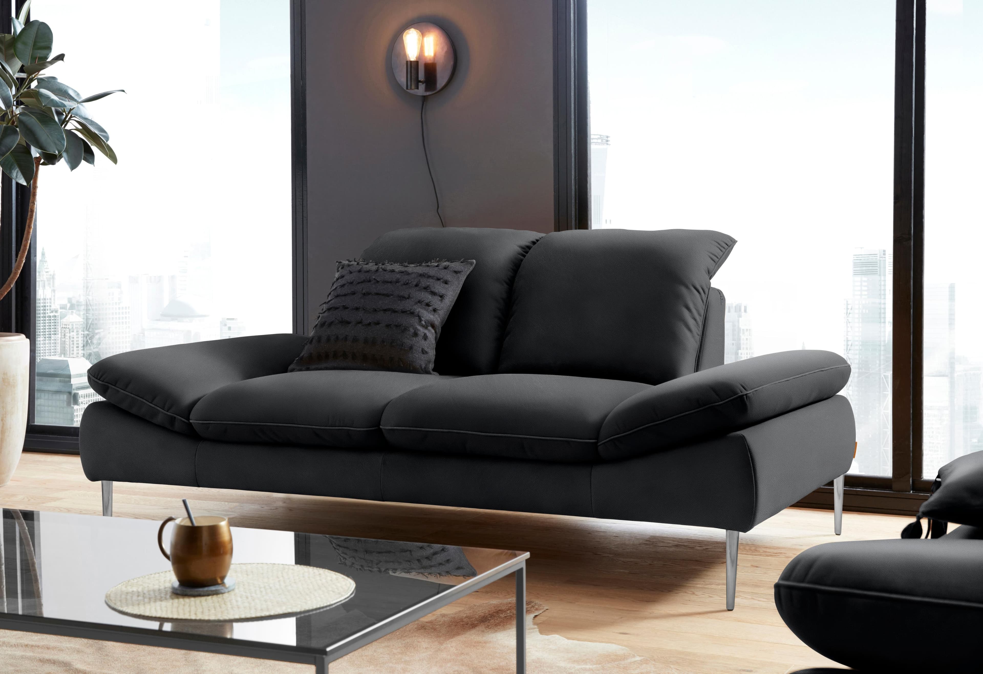 W.SCHILLIG enjoy&MORE 2,5-Sitzer Sofa Schwarz mit Sitztiefenverstellung