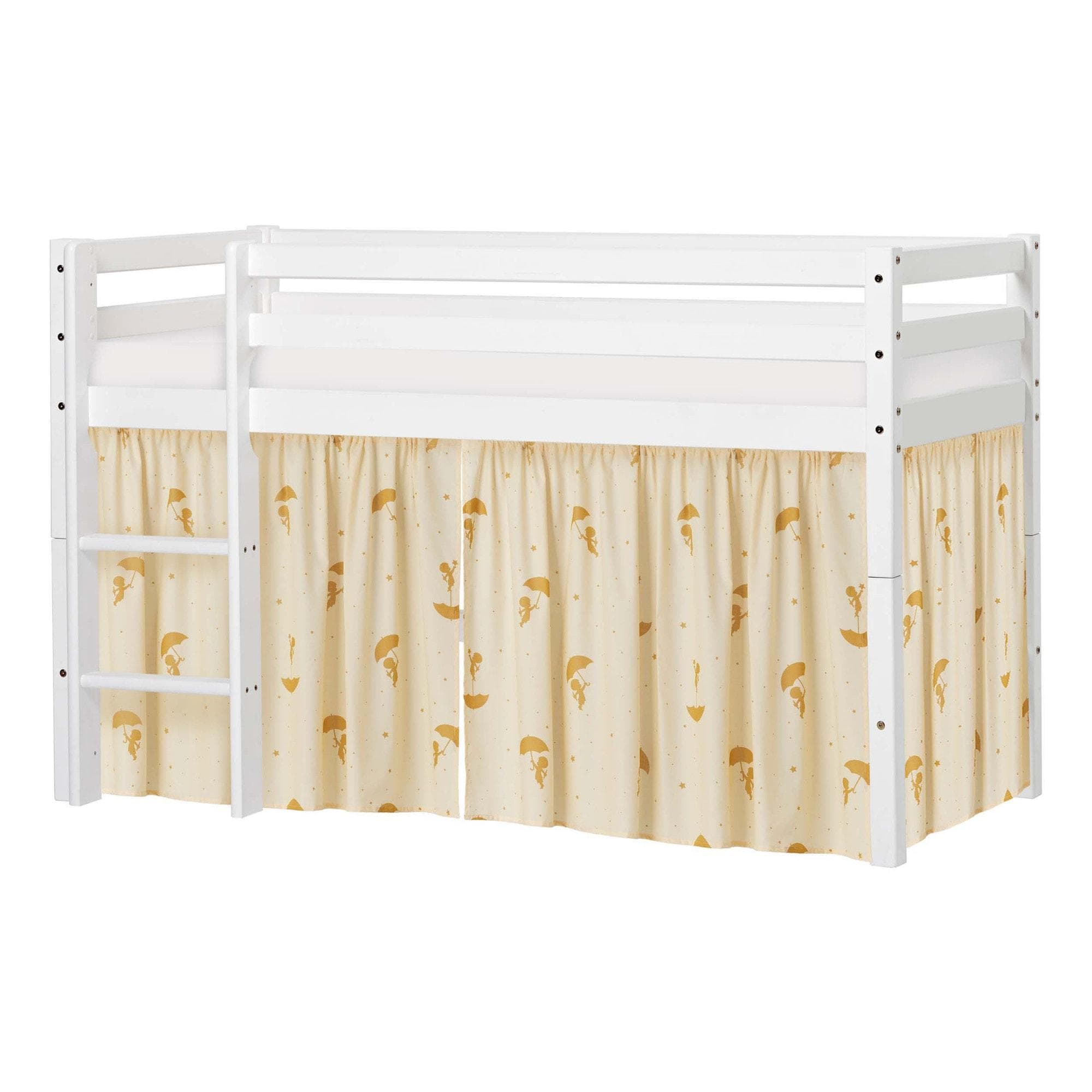 Hoppekids ECO Dream Spielbett Gelb Massivholz mit Vorhang