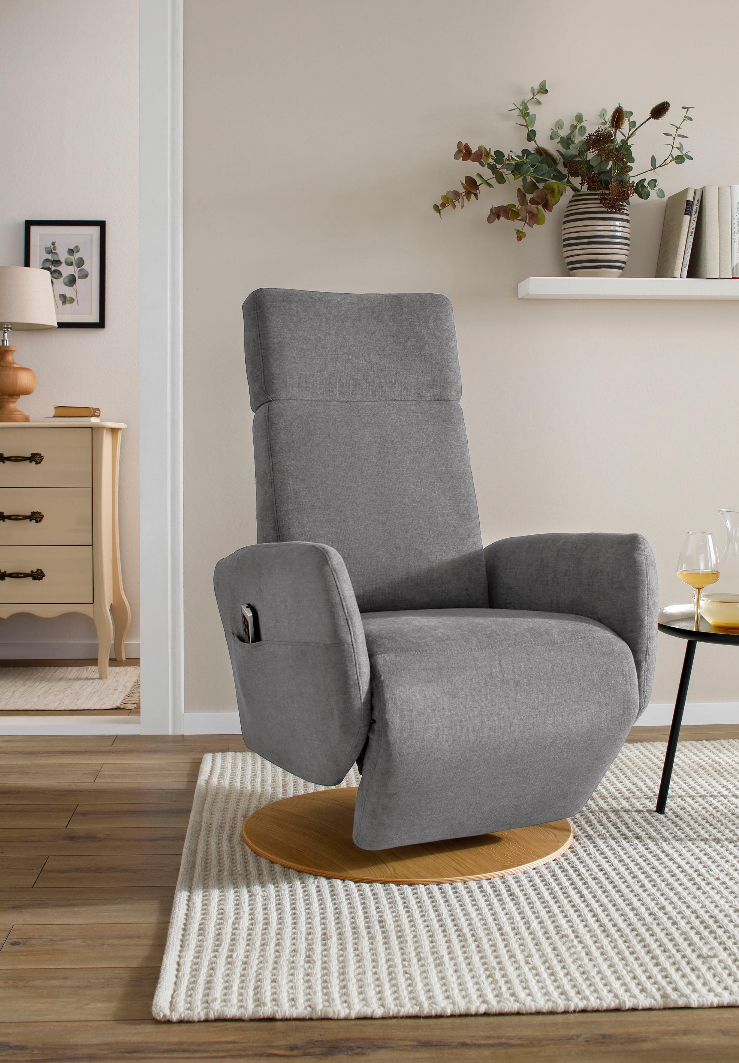 SIT & MORE TV-Sessel Kobra Grau Elektrisch Verstellbar