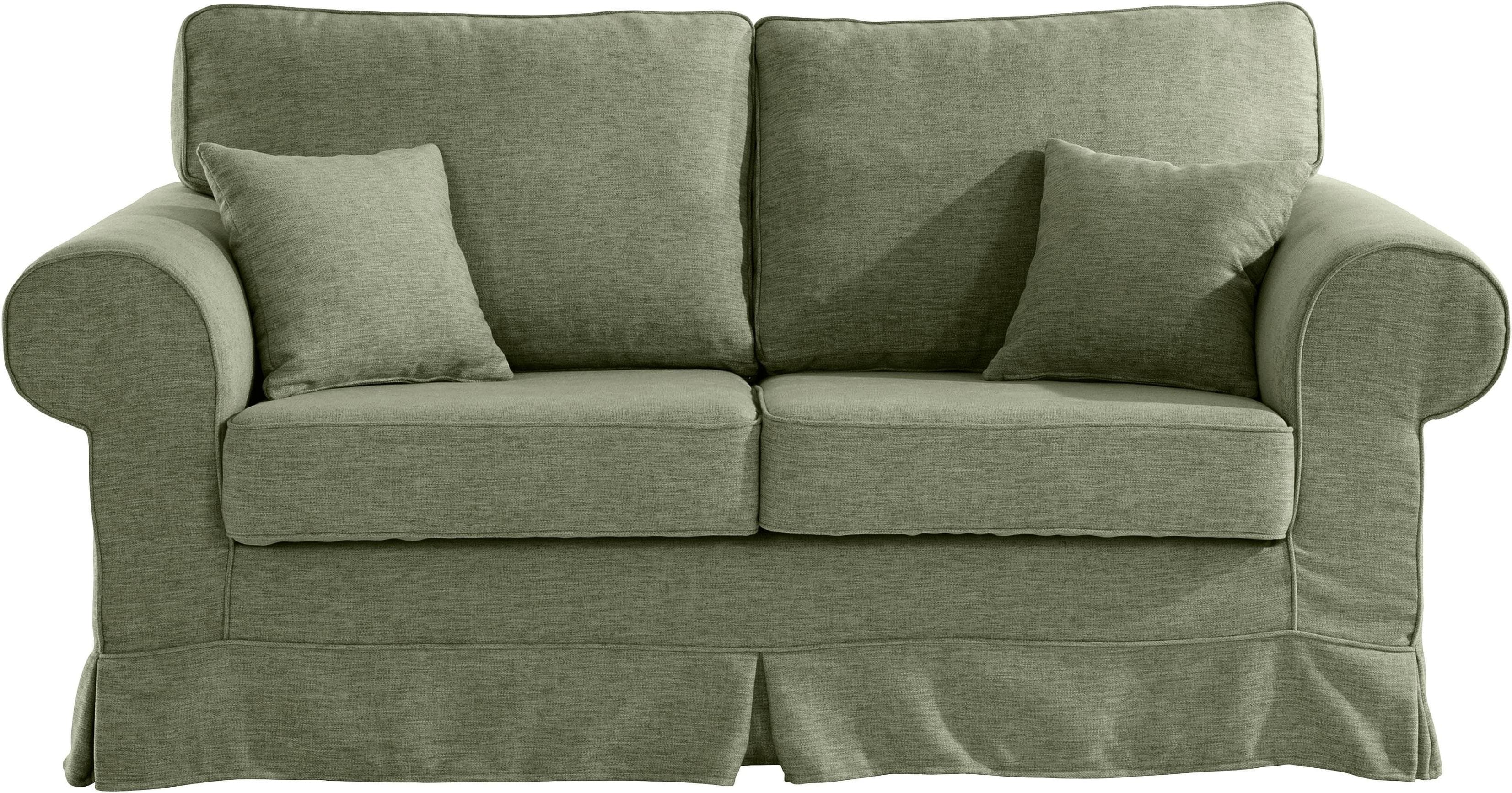HOME AFFAIRE Shadmoor 2-Sitzer Sofa Grün Floral Hussenoptik