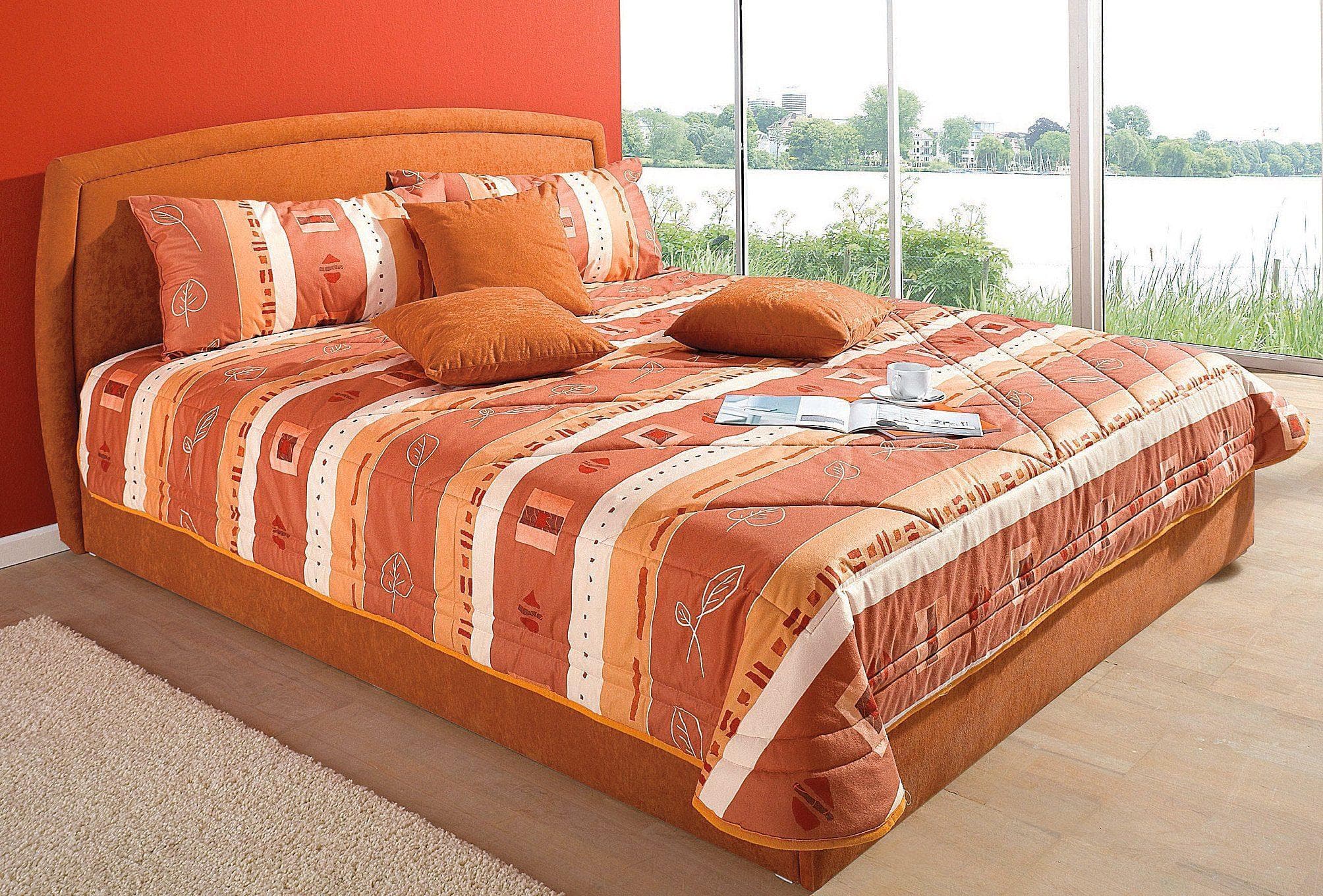 Westfalia Schlafkomfort Polsterbett Terrakotta mit Bettkasten