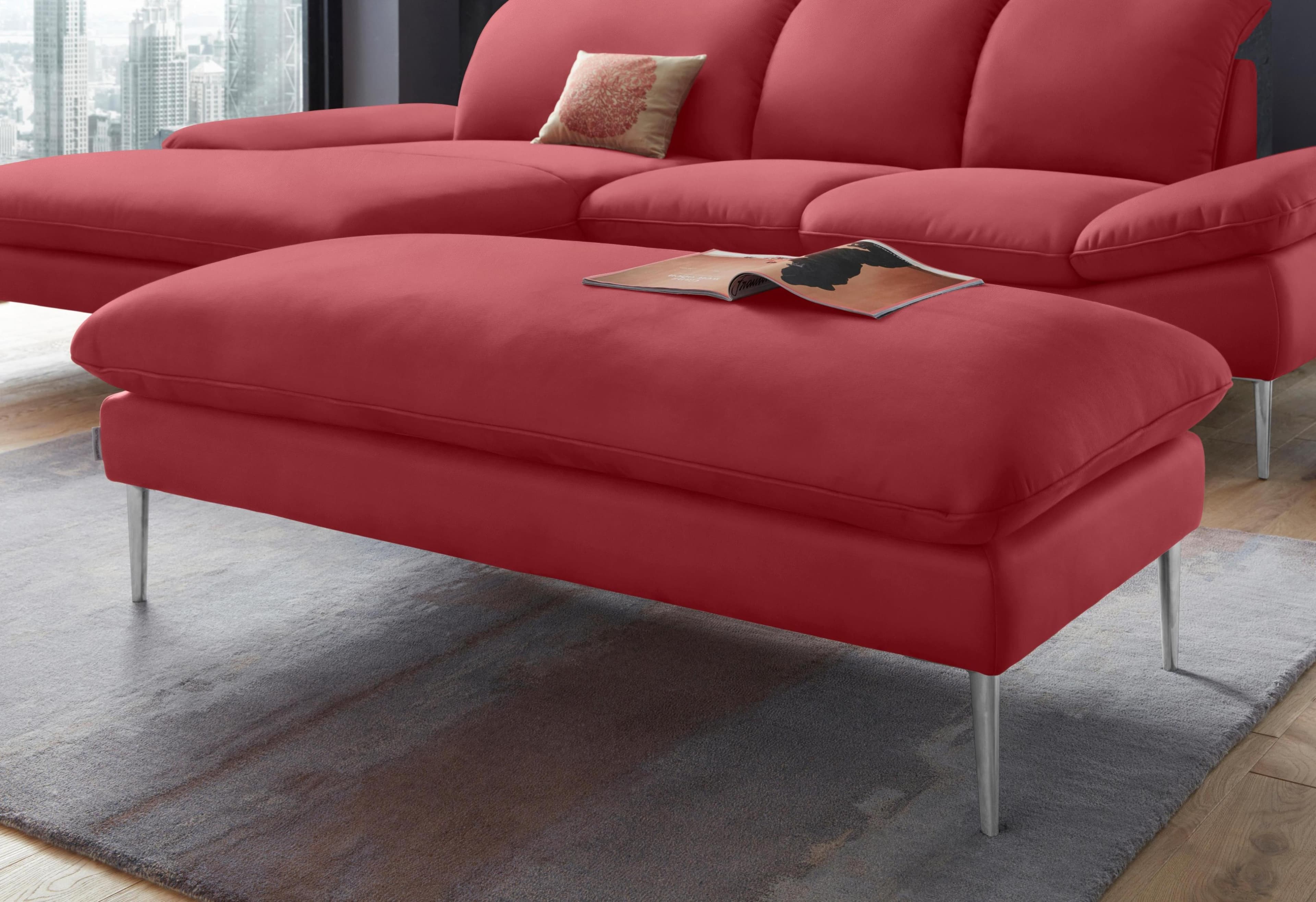 W.SCHILLIG Hocker enjoy&MORE Ruby Red Leder