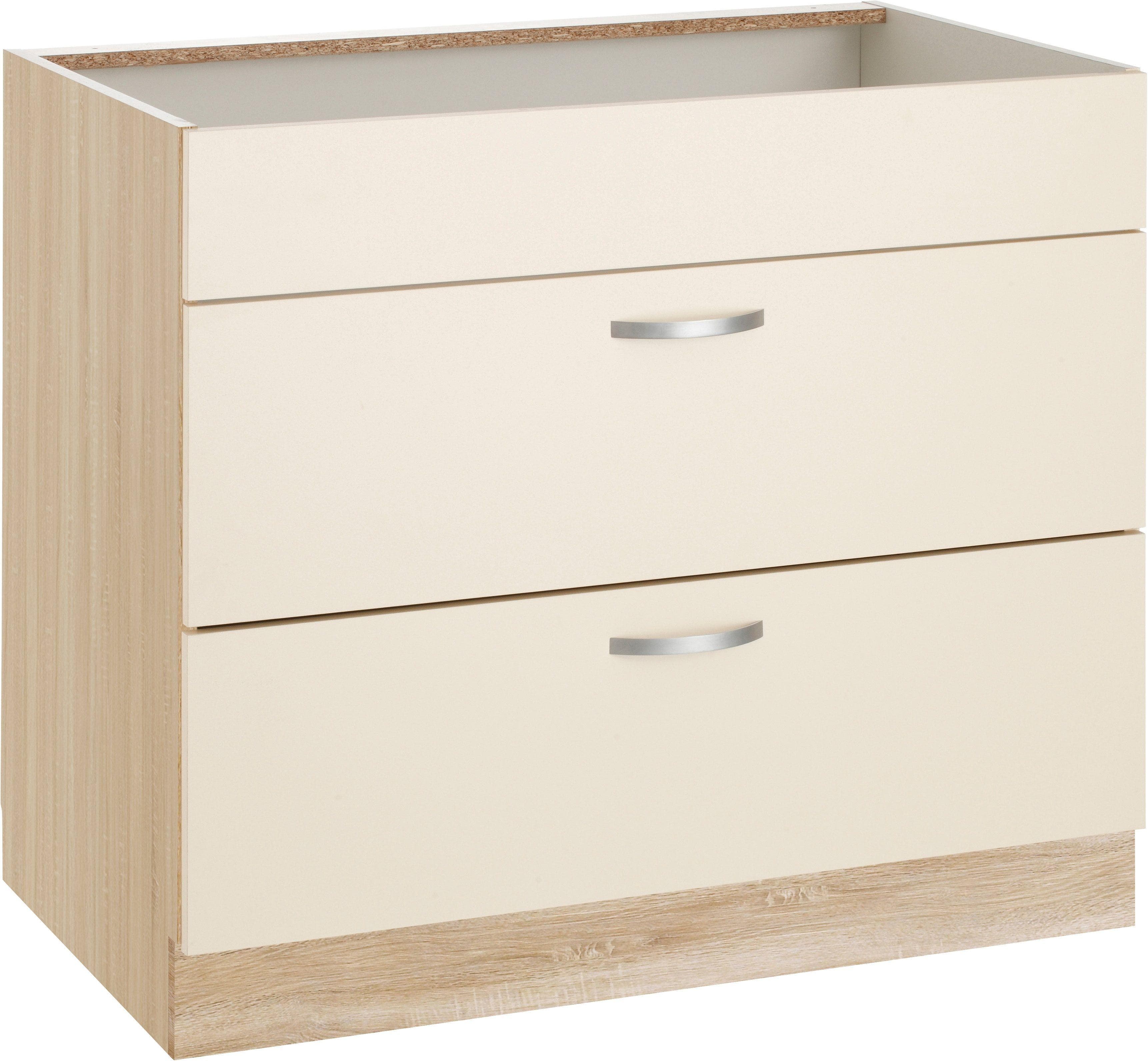Wiho-Küchen Flexi Unterschrank Magnolia Sonoma Eiche 90cm