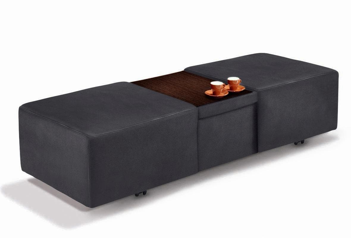 W.SCHILLIG Hocker taboo Grau Ausziehbar mit Stauraum