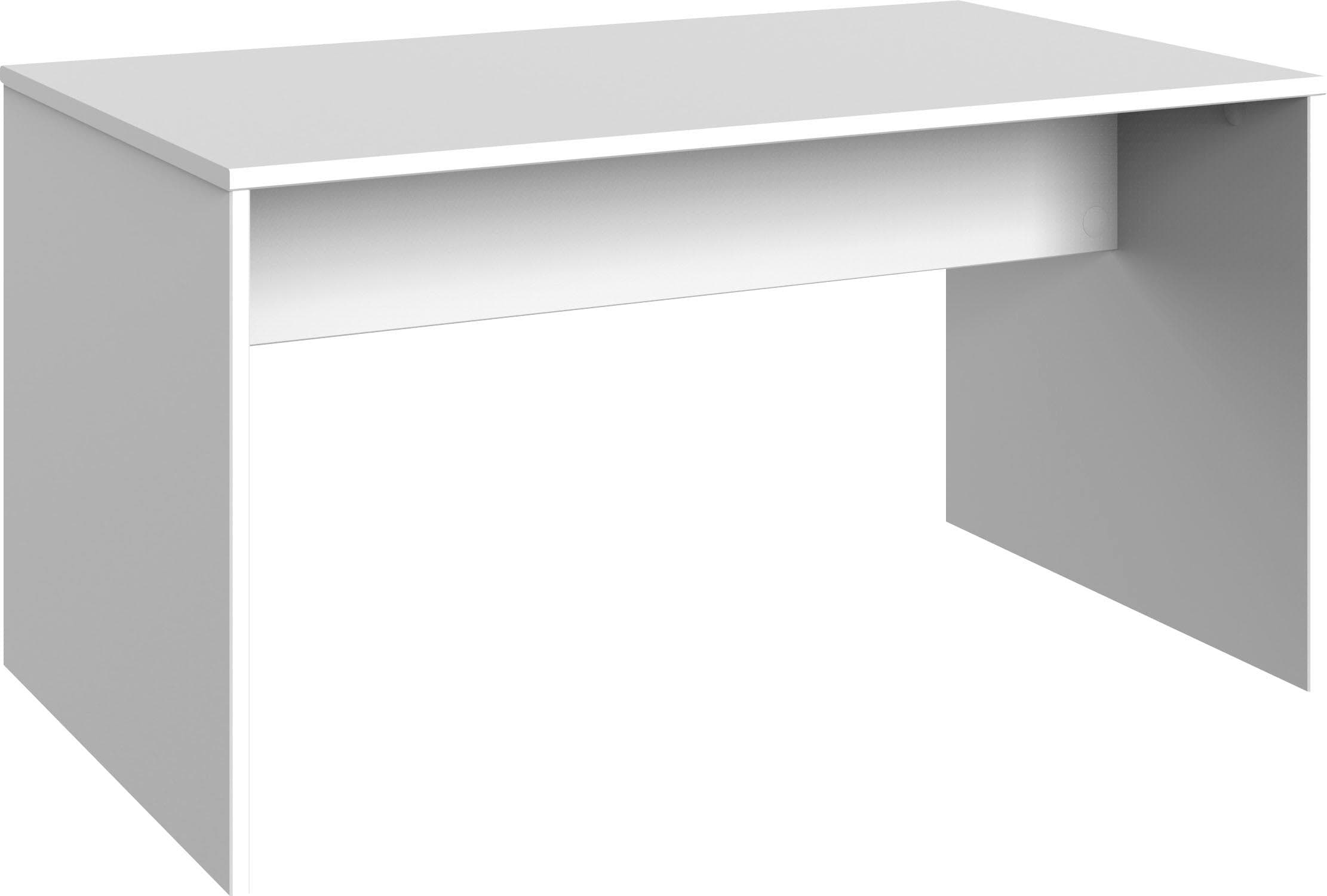 Weißer Kinderschreibtisch mit Rose-goldenen Absetzungen