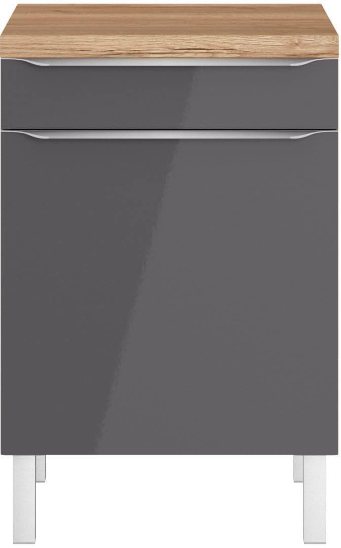 OPTIFIT Lilly2 Unterschrank Anthrazit Wildeiche 60cm