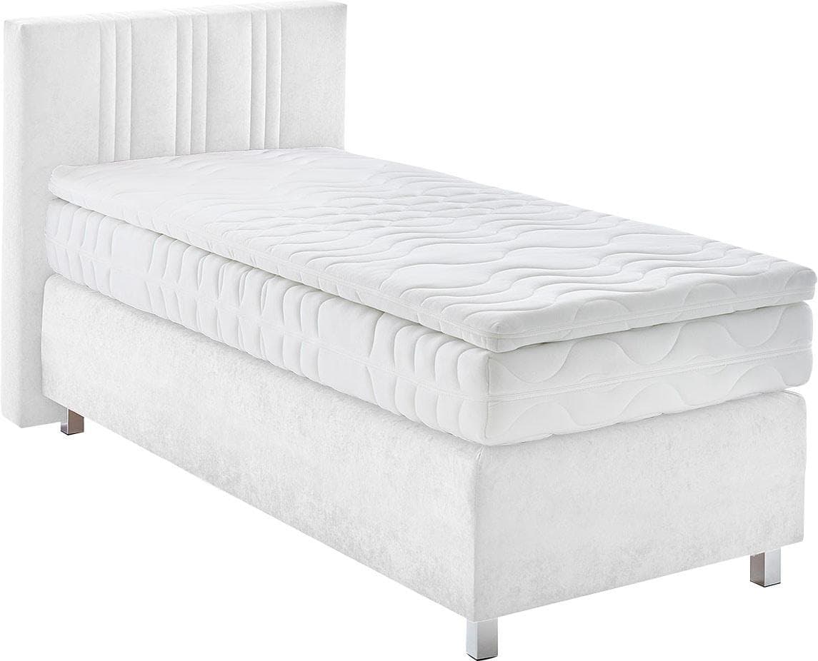 Westfalia Schlafkomfort Boxspringbett Weiß mit Kaltschaum-Topper