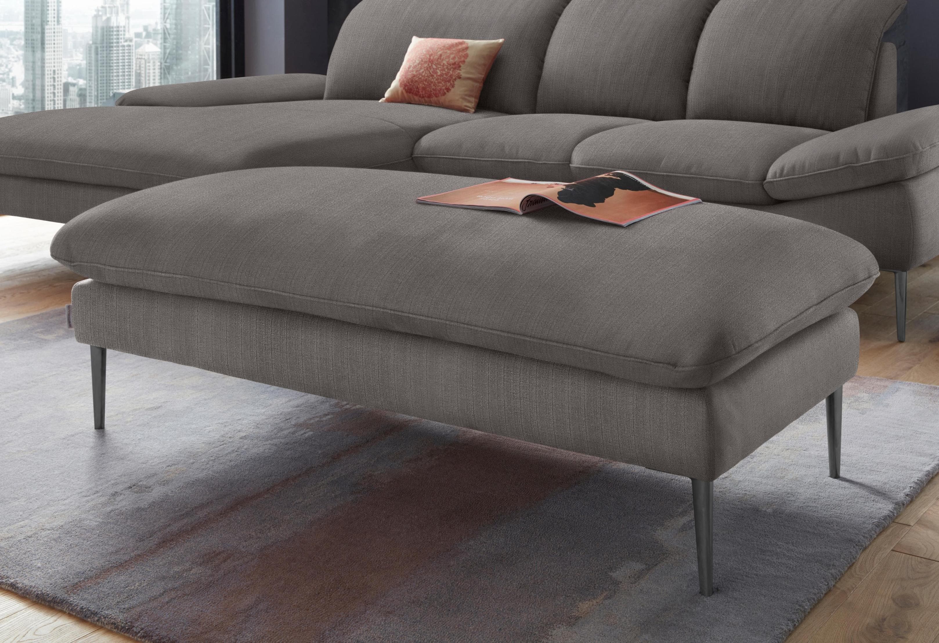 W.SCHILLIG Polsterhocker enjoy&MORE Grau Chenille