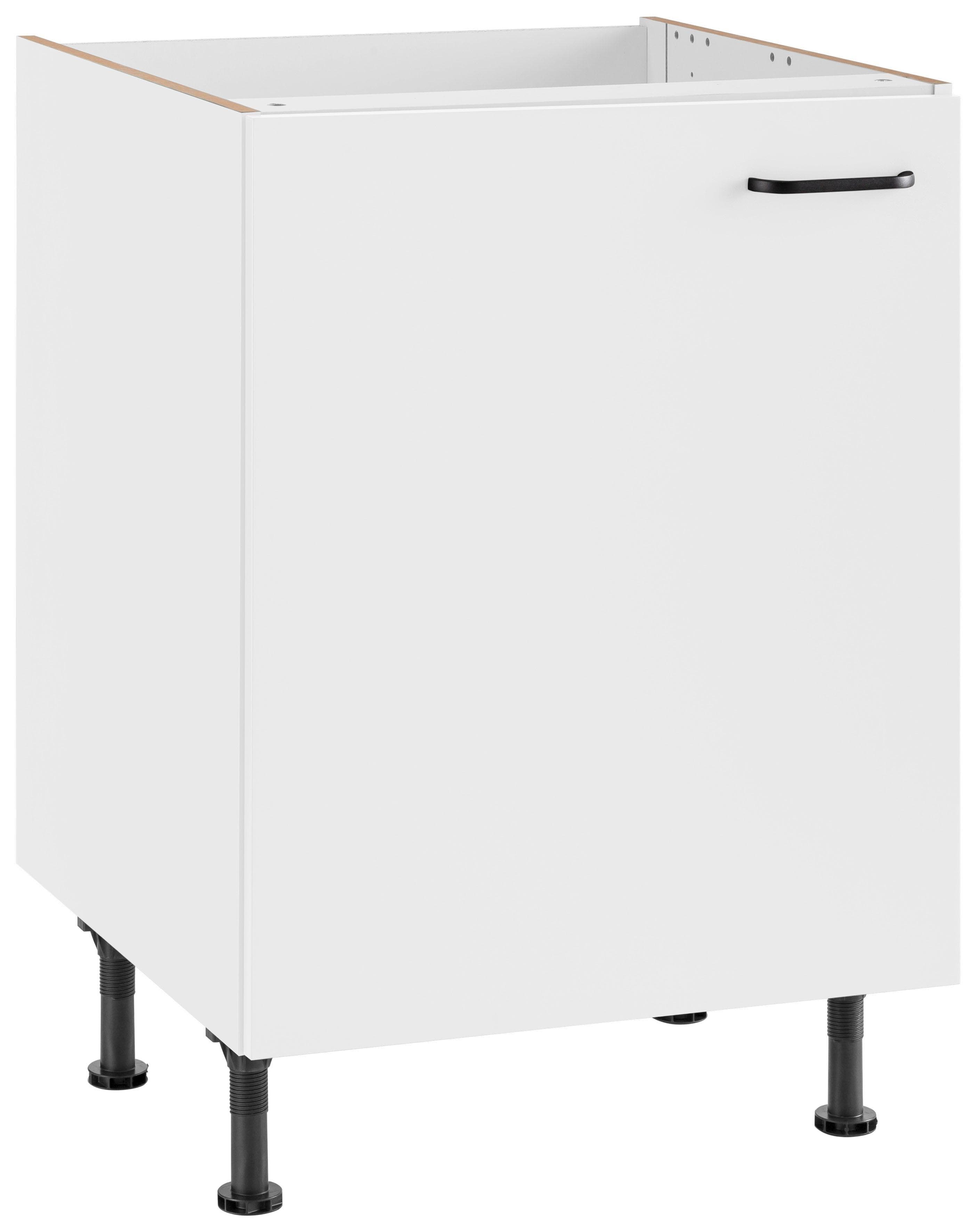 OPTIFIT Spülenschrank Elga Weiß mit Soft-Close und höhenverstellbaren Füßen