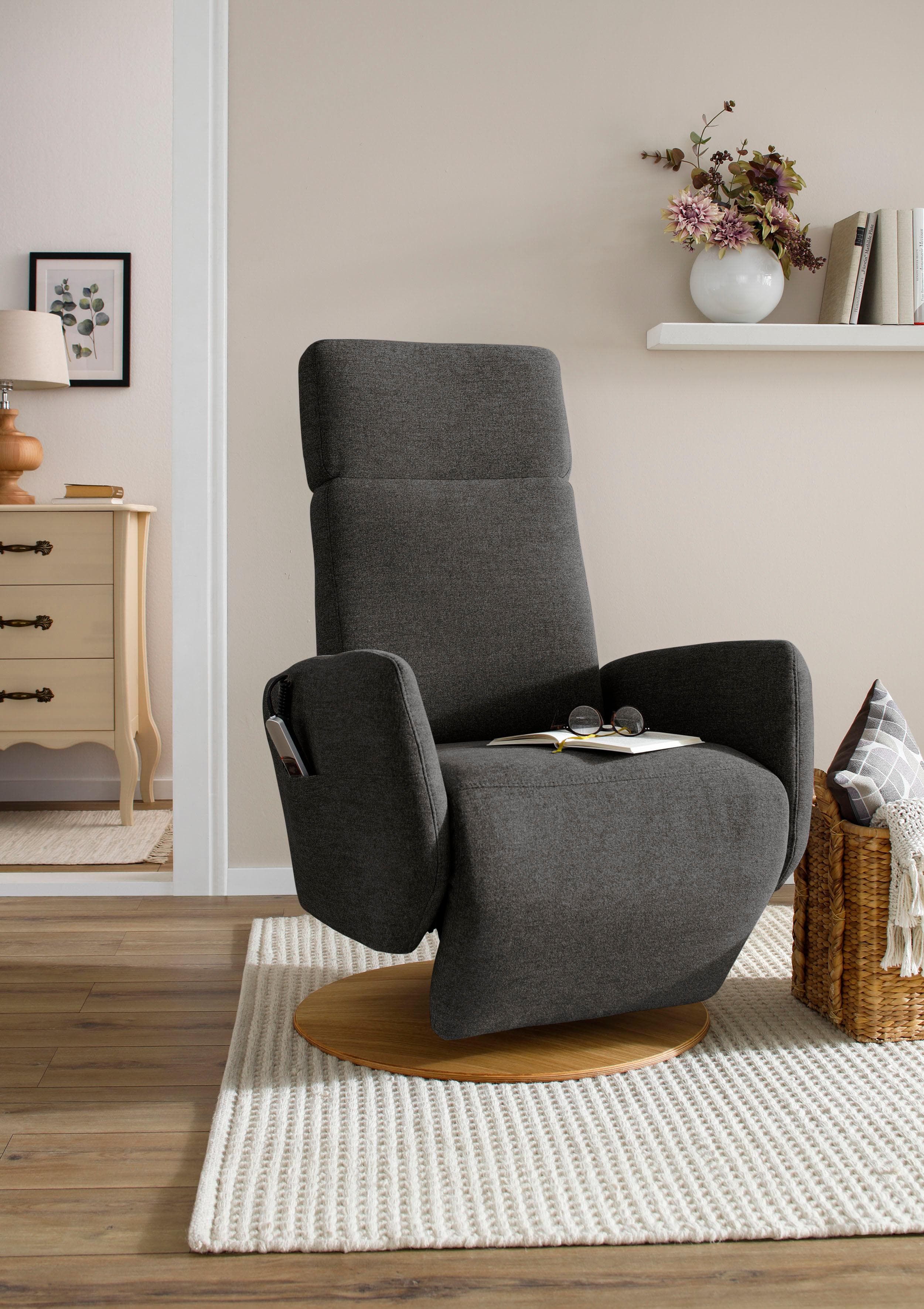 SIT & MORE TV-Sessel Kobra Braun Elektrisch Verstellbar mit Akku