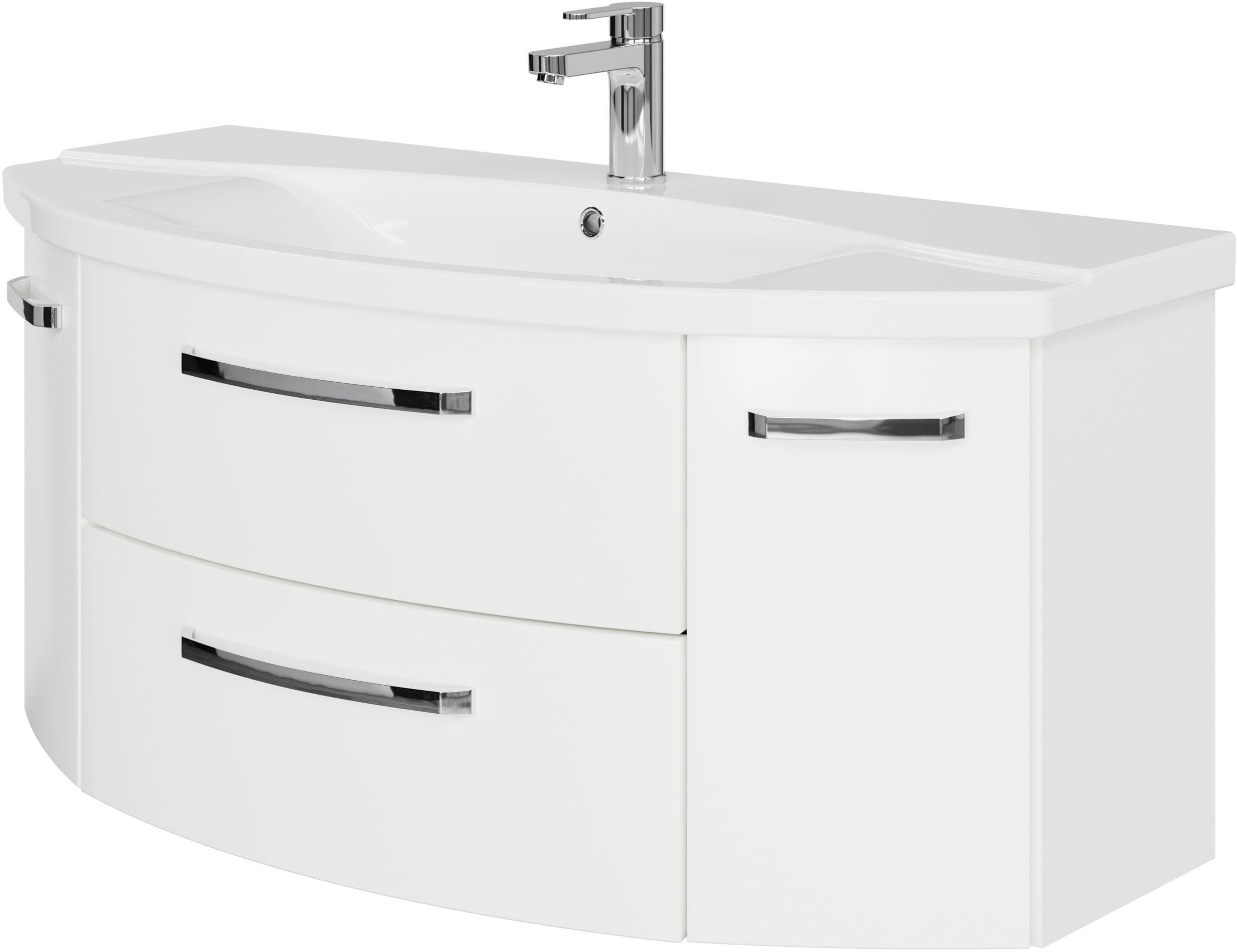 Baur Versand Waschtisch SAPHIR Serie 4010 Keramikwaschtisch Weiß Hochglanz