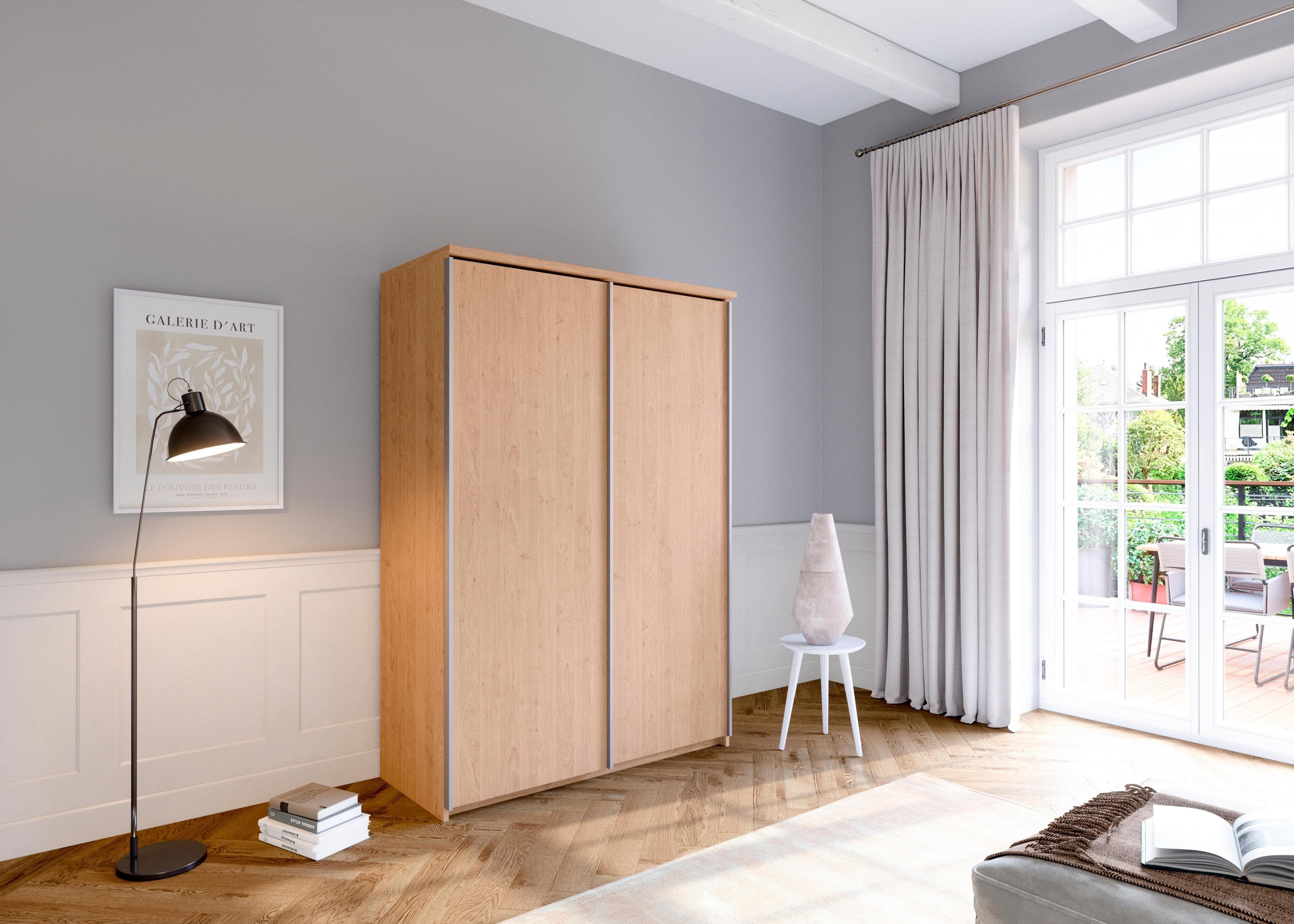 Schwebetürenschrank PRIESS Arnsberg Livorno Buche 2 Türen