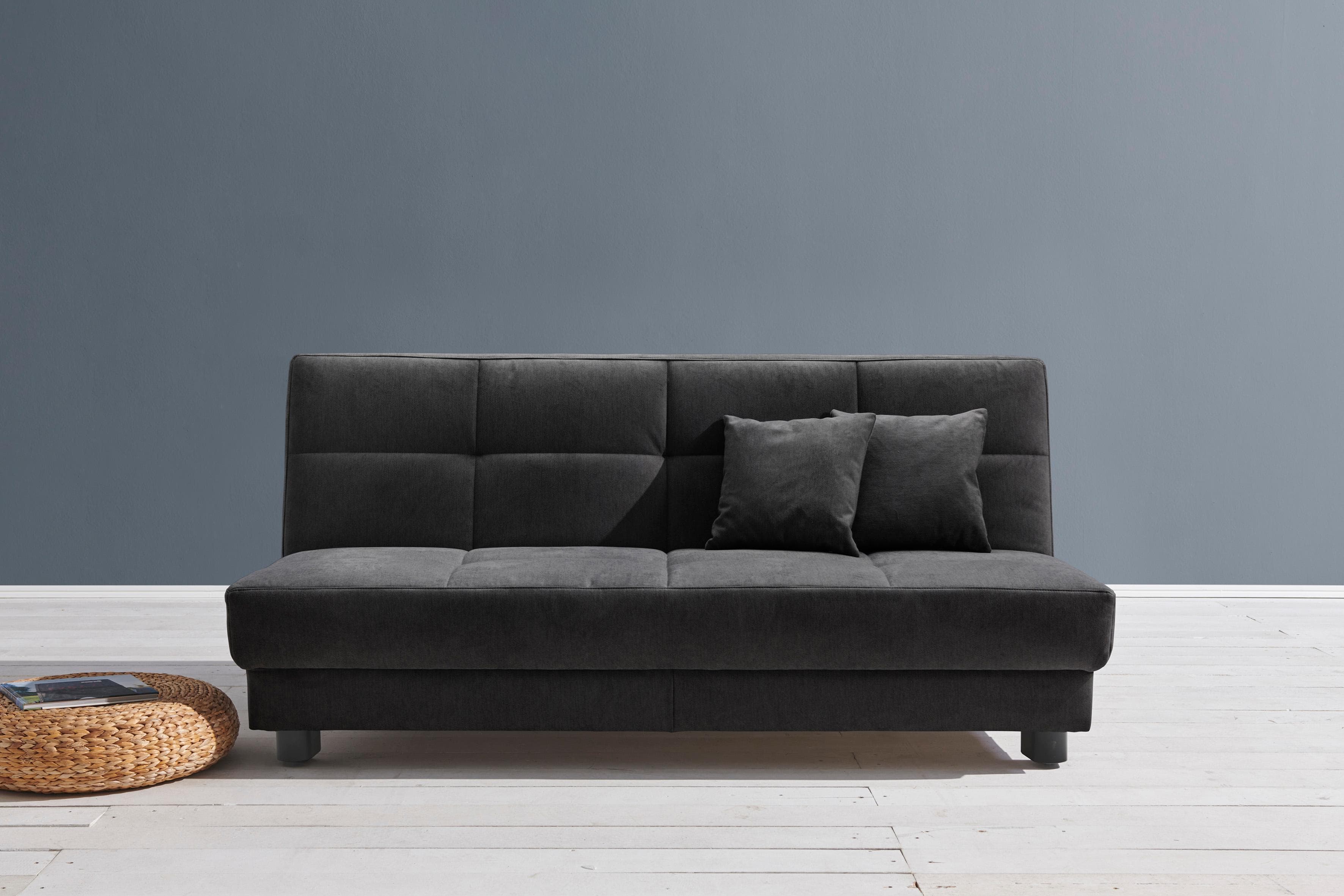 Schlafsofa ELL + ELL Tilda Schwarz mit Liegefläche