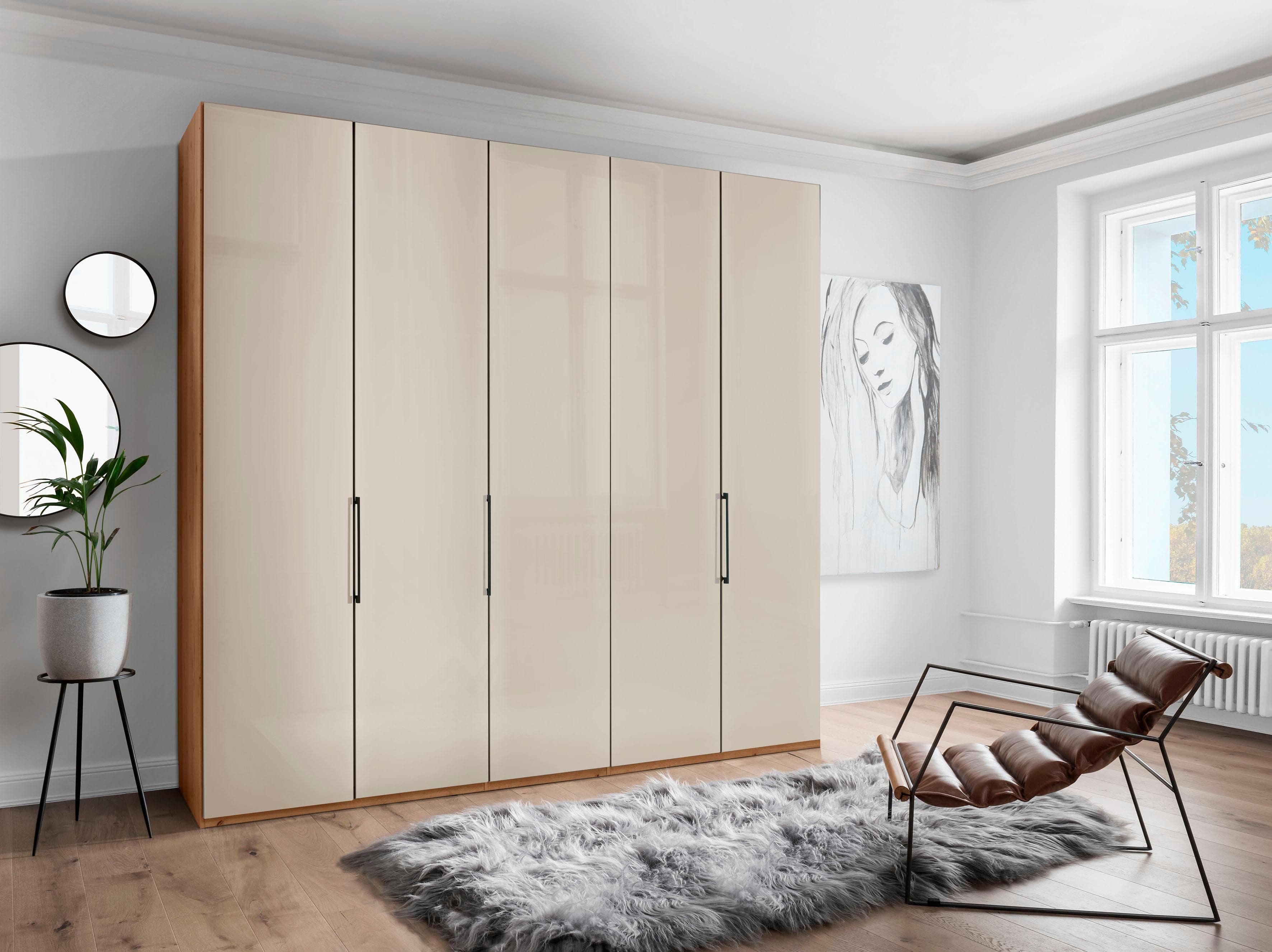 WIEMANN Monaco Falttürenschrank mit Glasfront und Holzwerkstoff
