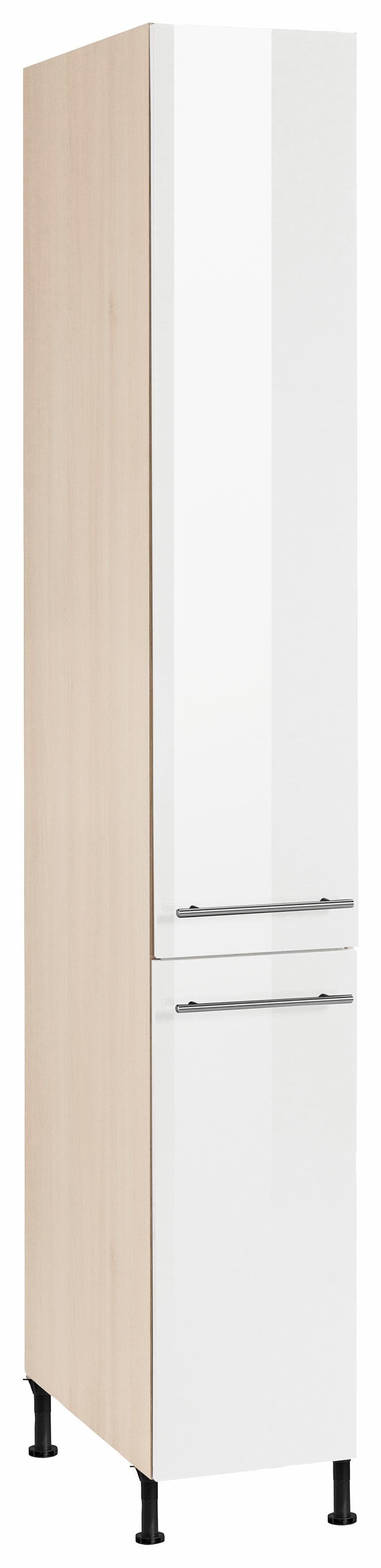 OPTIFIT Apothekerschrank Bern Weiß Hochglanz mit 5 Schubkästen