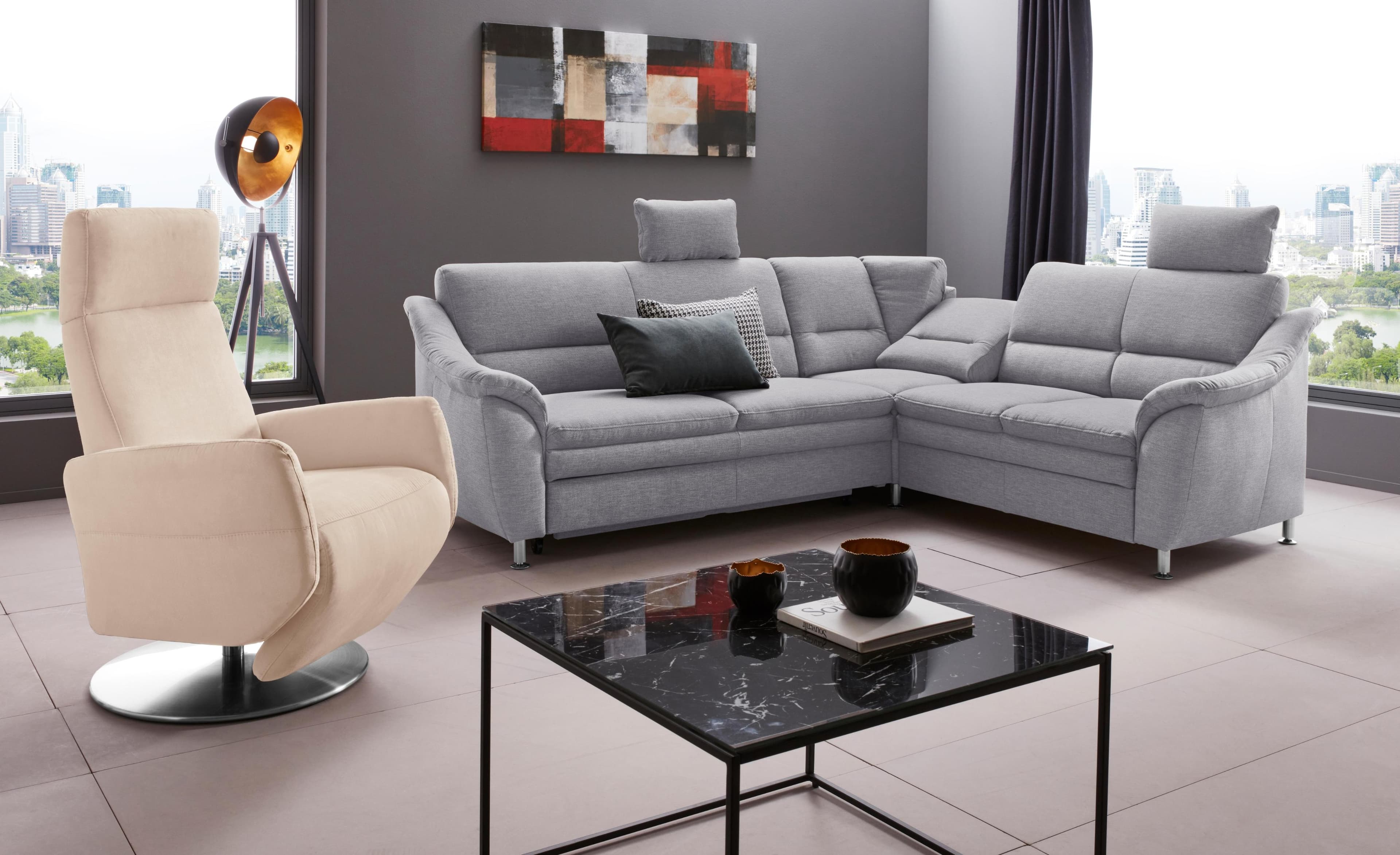 TV-Sessel SIT & MORE Kobra Creme Manuelle Relaxfunktion