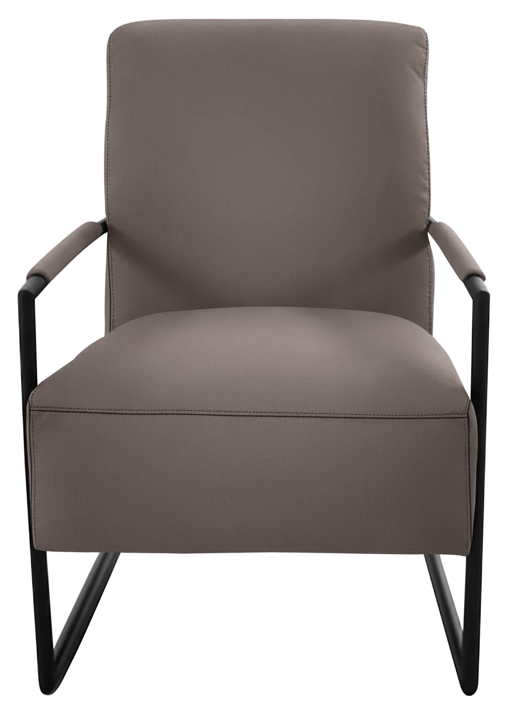 Cocktailsessel K+W Loft Sessel Braun Metall Gestell