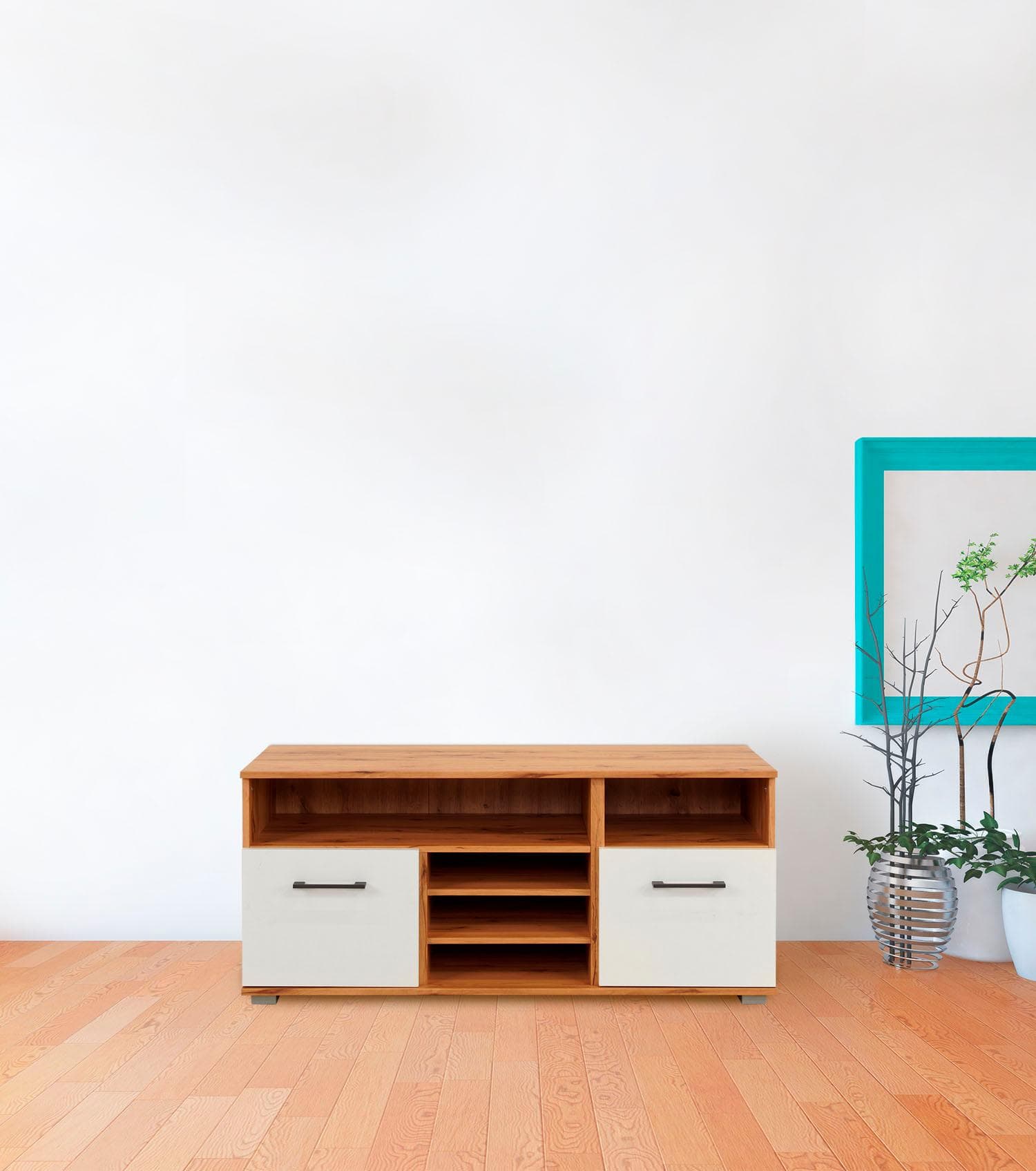 Kombikommode PRIESS Lissabon Holzwerkstoff Astkernbuche Lichtweiß