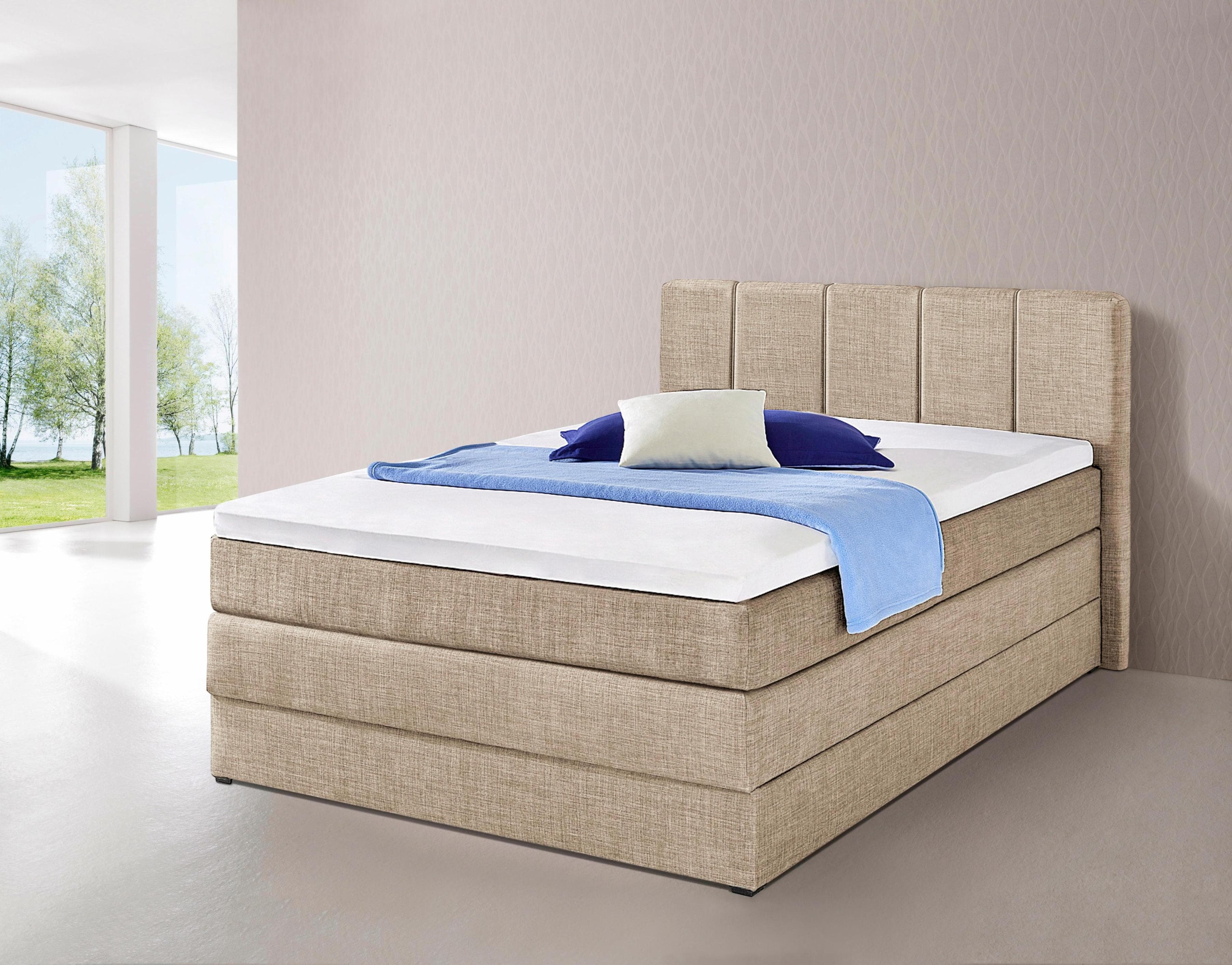 Boxspringbett HAPO 7-Zonen-Tonnentaschen-Federkernmatratze