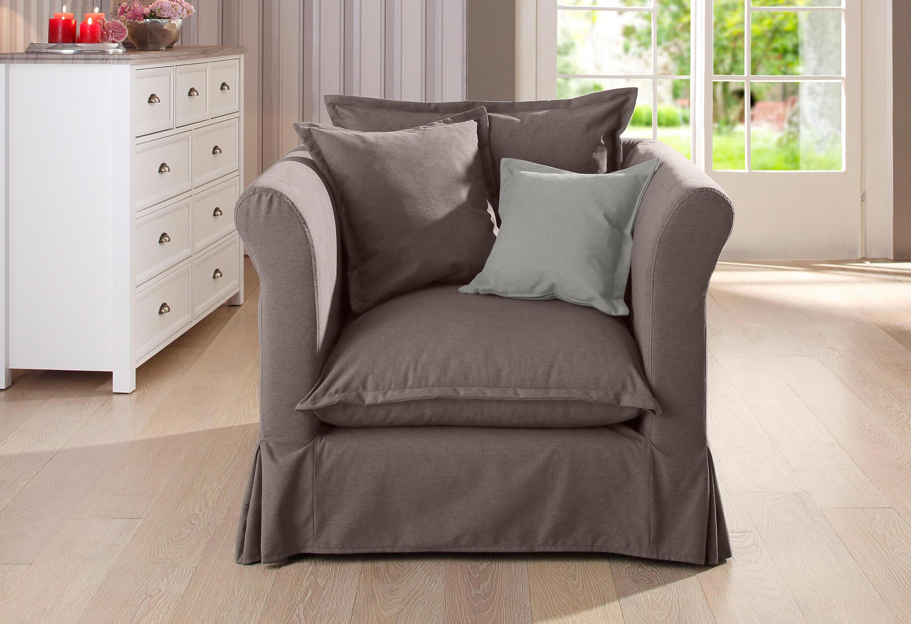 Sessel HOME AFFAIRE Luise Braun Webstoff Hussenoptik