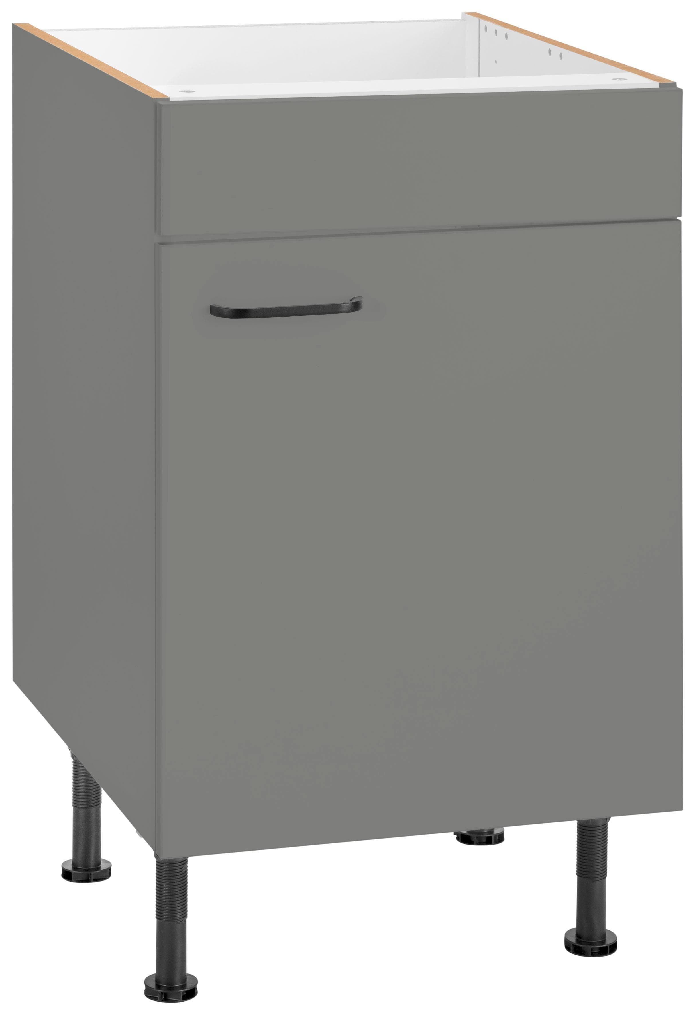 OPTIFIT Spülenschrank Elga Basaltgrau mit Soft-Close