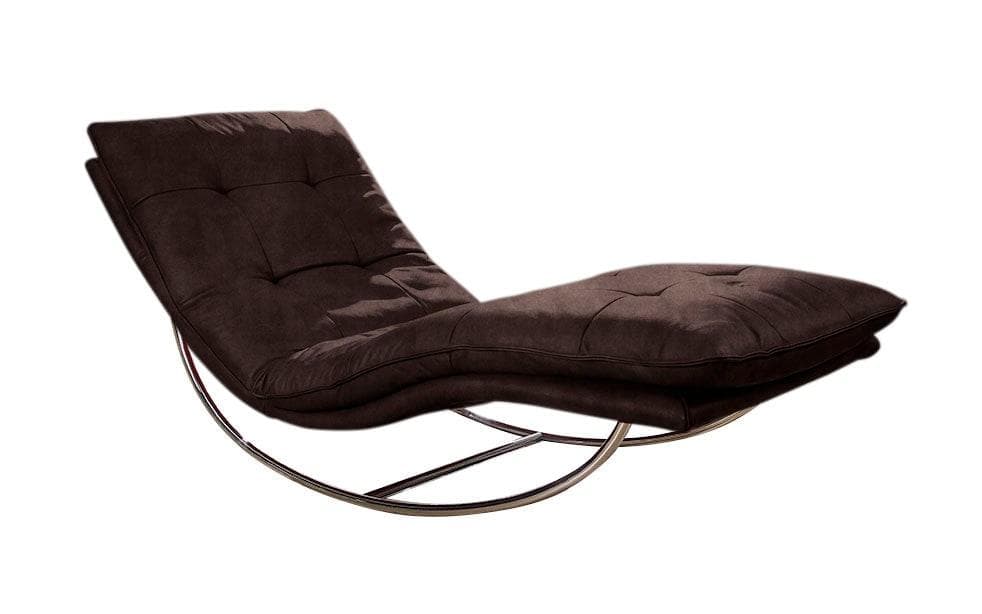 W.SCHILLIG Relaxliege daily dreams Mocca Leder Schaukelgestell