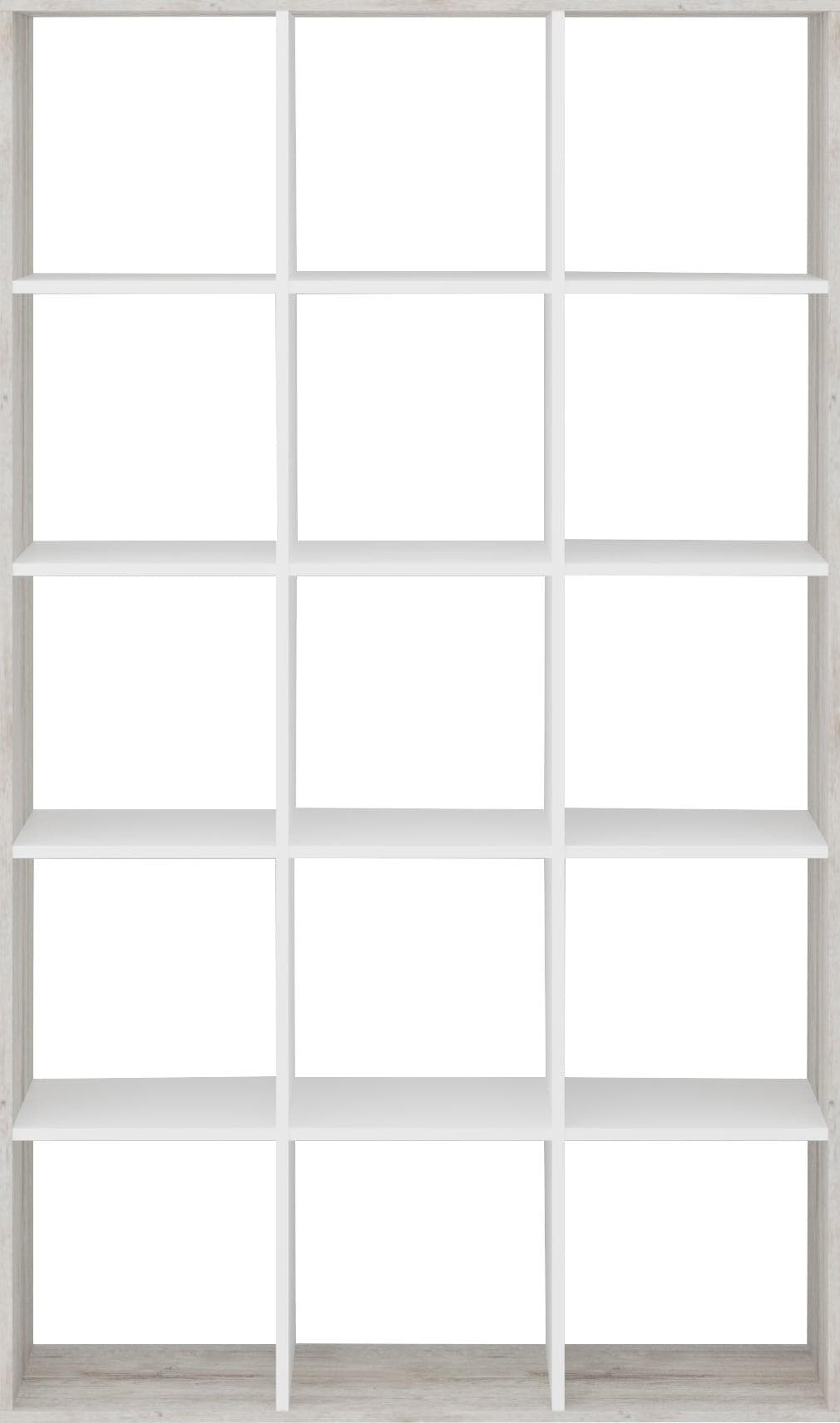 FMD Raumteilerregal Mega: Modernes Design mit Hochglanz und Chrom