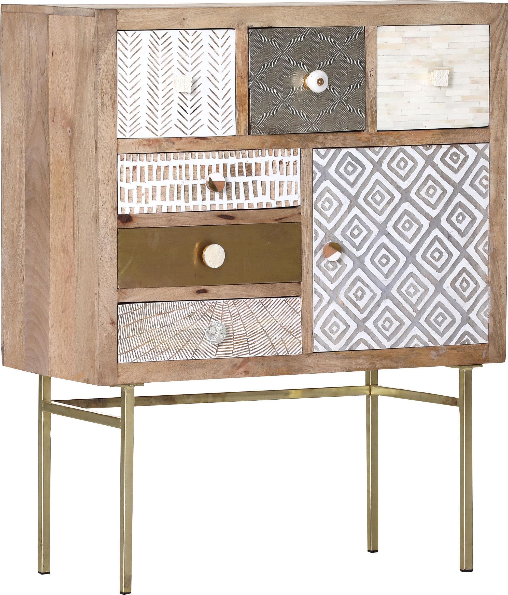 GUTMANN FACTORY Kommode Linea Massivholz Shabby Chic