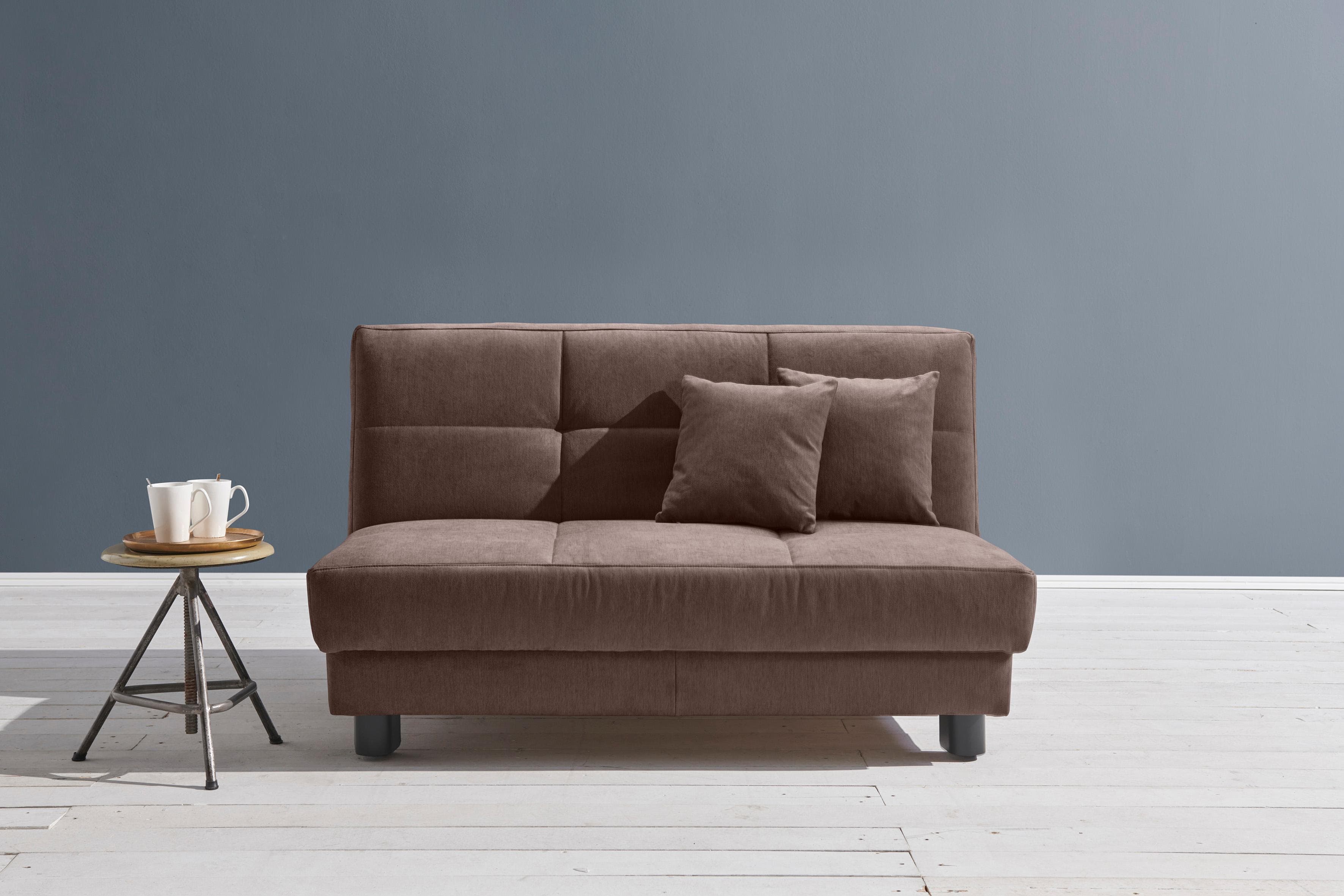 ELL + ELL Schlafsofa Tilda Dunkelbraun mit Relaxfunktion