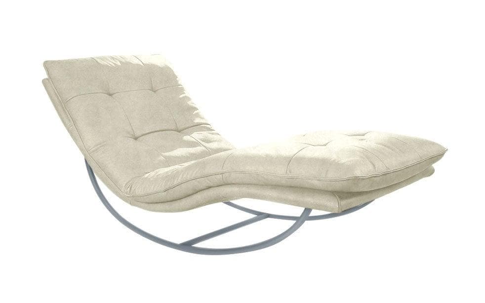 W.SCHILLIG Relaxliege daily dreams Beige Stoff Waffelkissen Optik