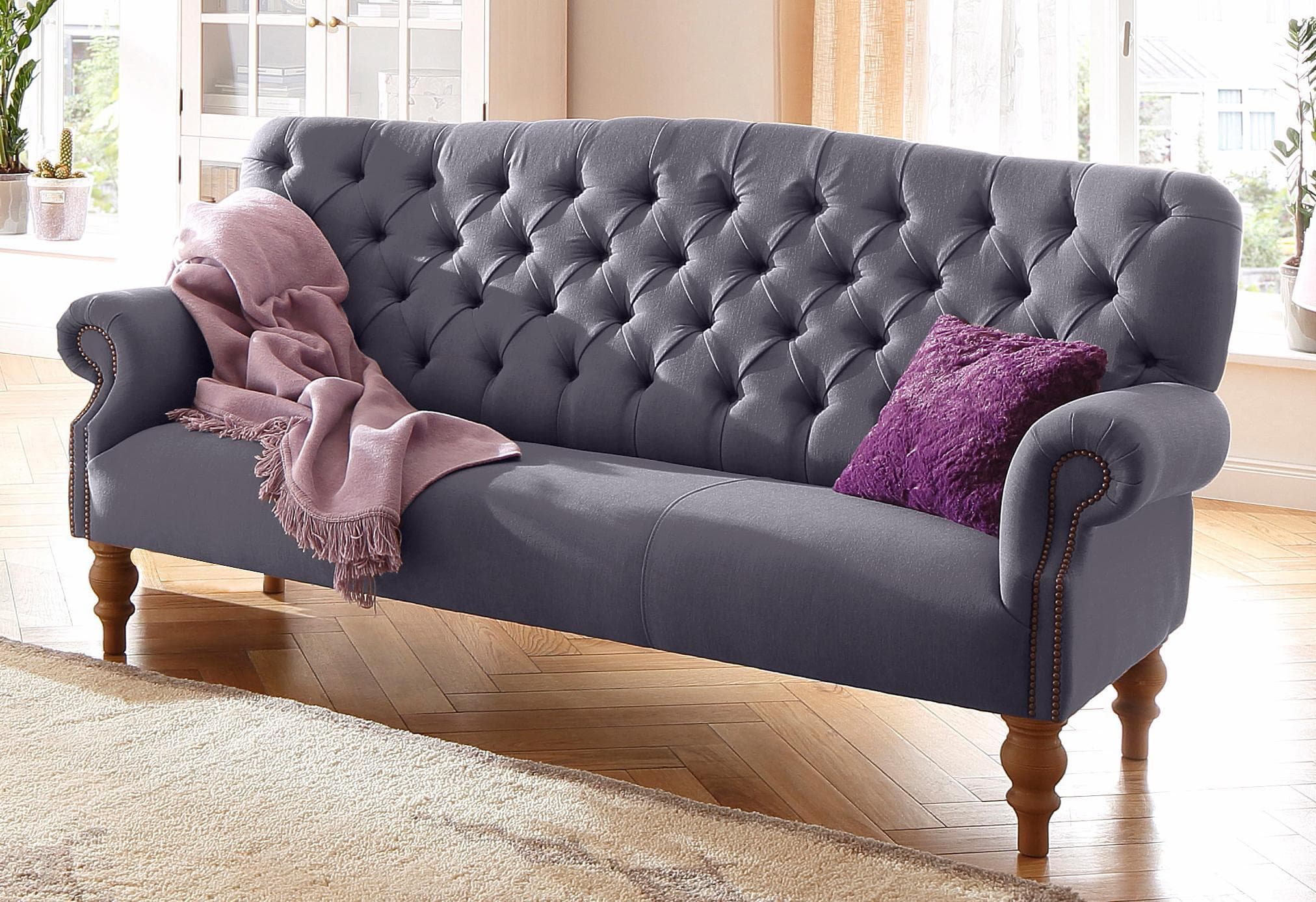 HOME AFFAIRE Chesterfield-Sofa Lord Lila 3-Sitzer