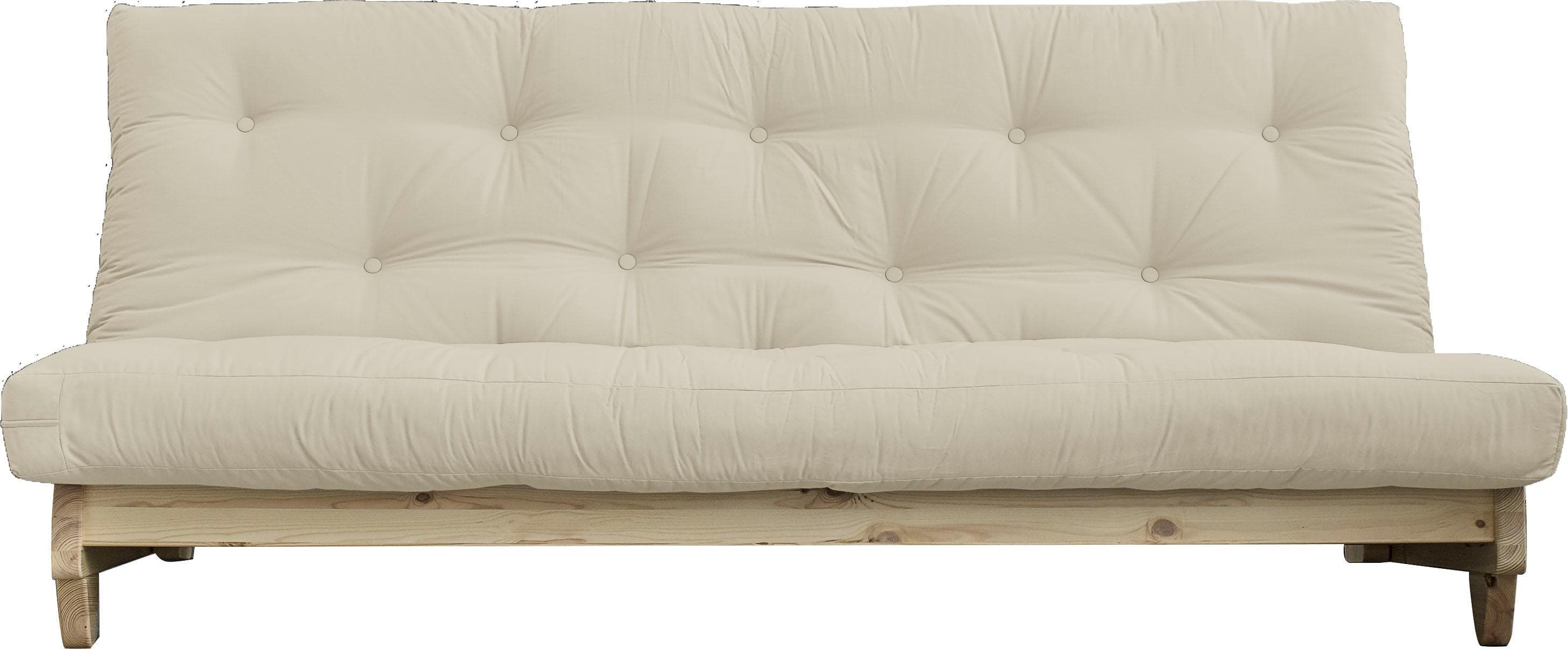 Schlafsofa KARUP DESIGN Fresh Beige Massivholz mit Futonmatratze