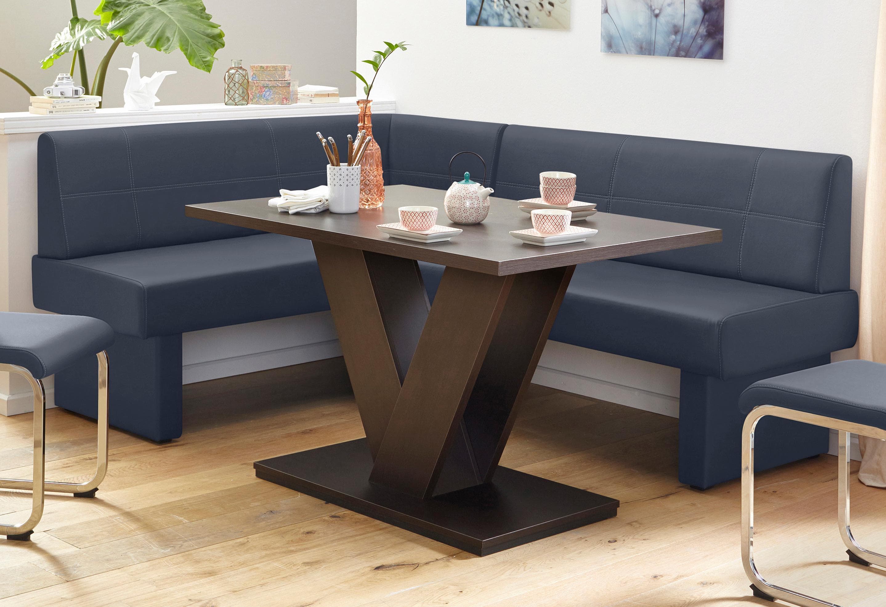 Home Affaire Eckbank Nils Blau Kunstleder FSC