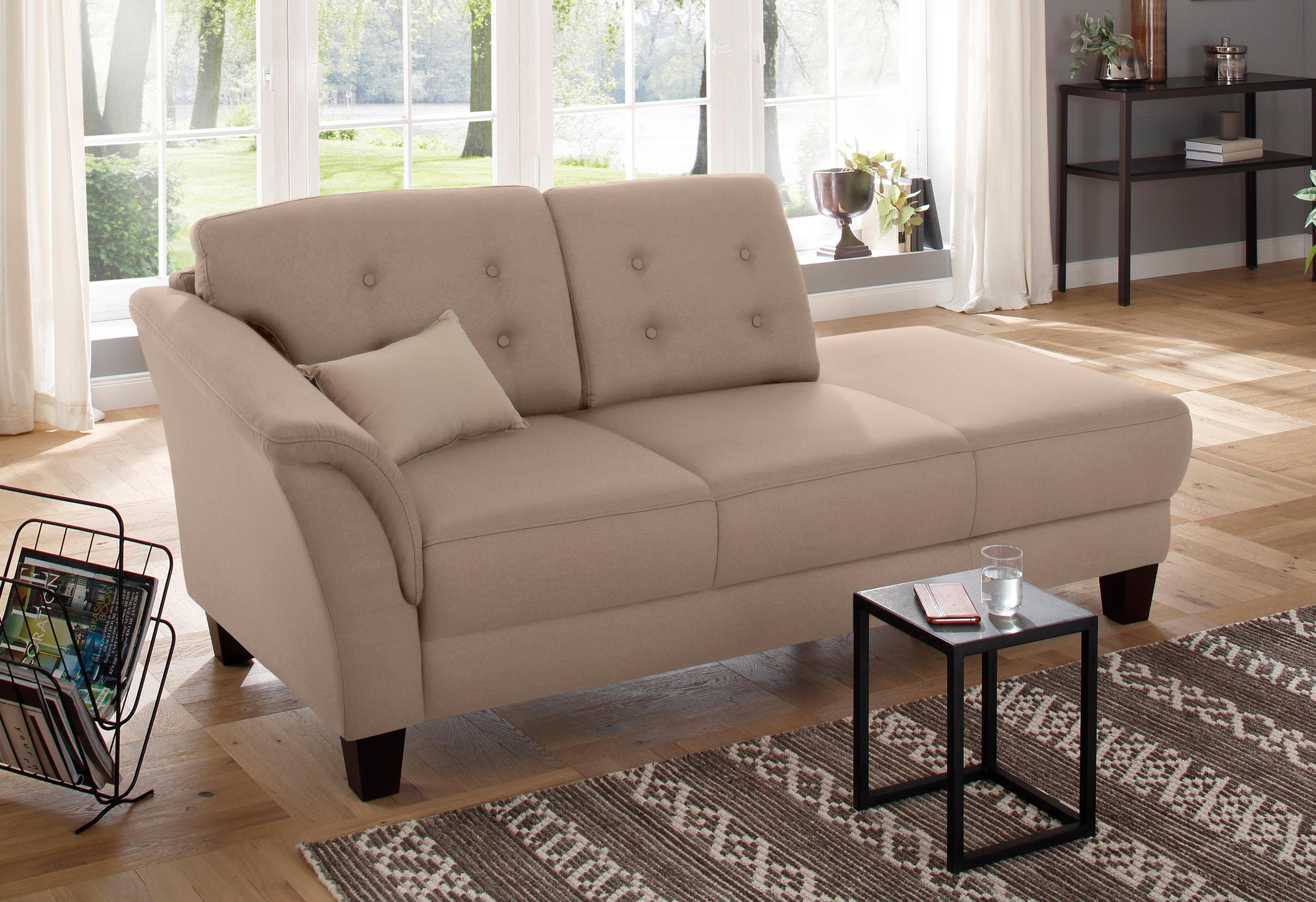 Recamiere HOME AFFAIRE Trondheim Braun Microfaser Freistehend