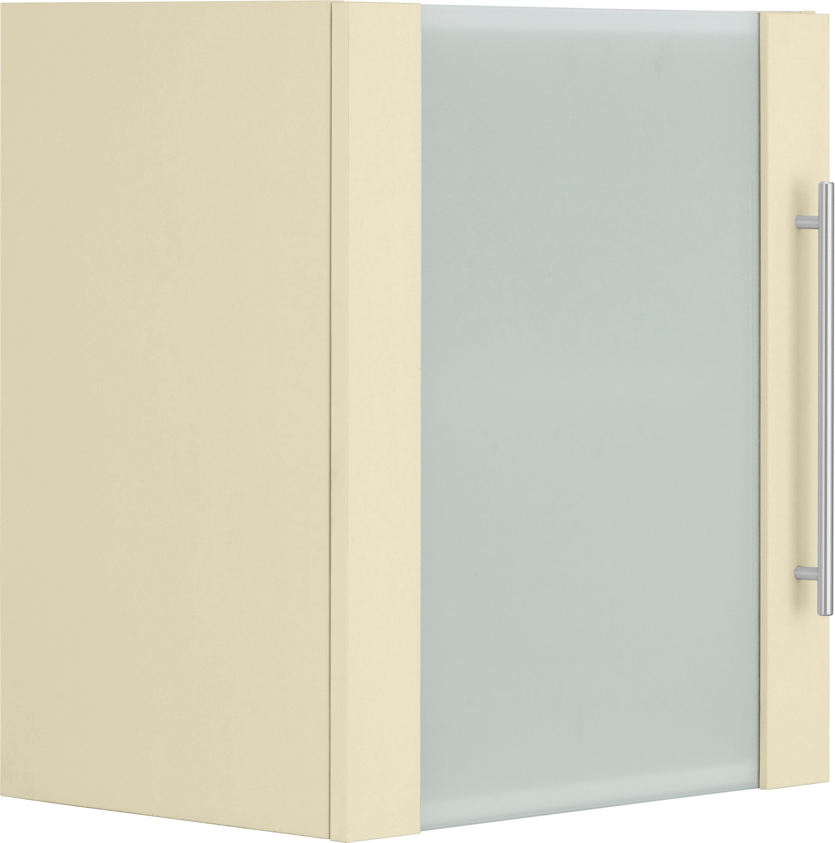 WIHO KÜCHEN Glashängeschrank Unna Beige Magnolia mit Glastür