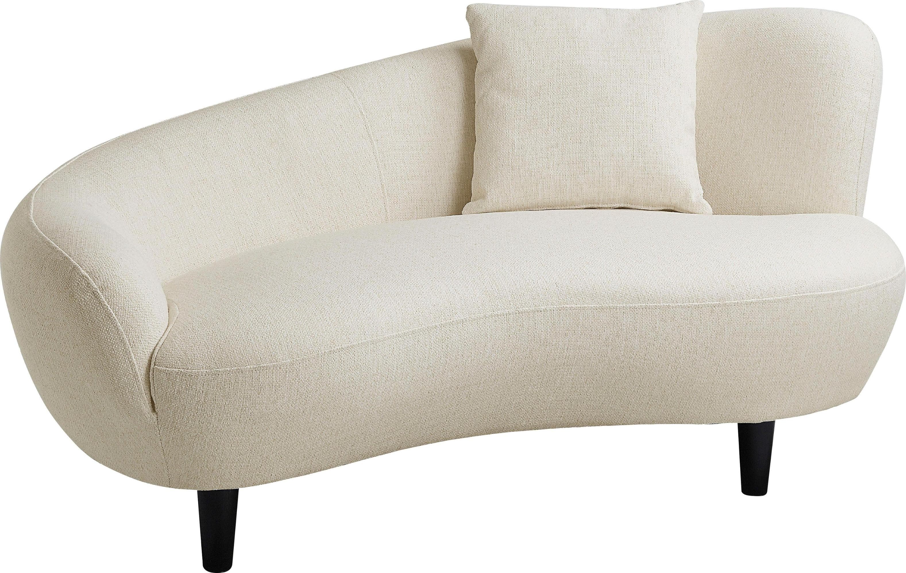 Atlantic Home Collection Chaiselongue Olivia Nierenform Beige