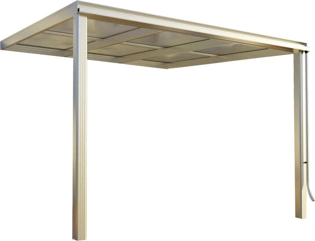Terrassendach Beckmann Exklusiv Gr. 5 Weiß Aluminium