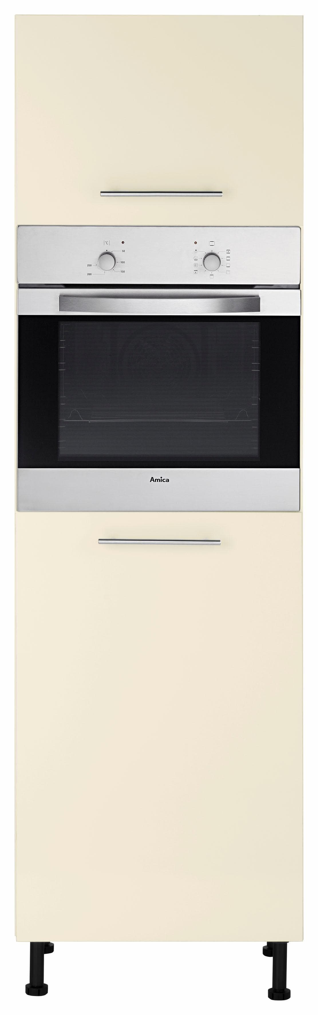 Wiho Küchen Backofenumbauschrank Ela mit Metallgriffen