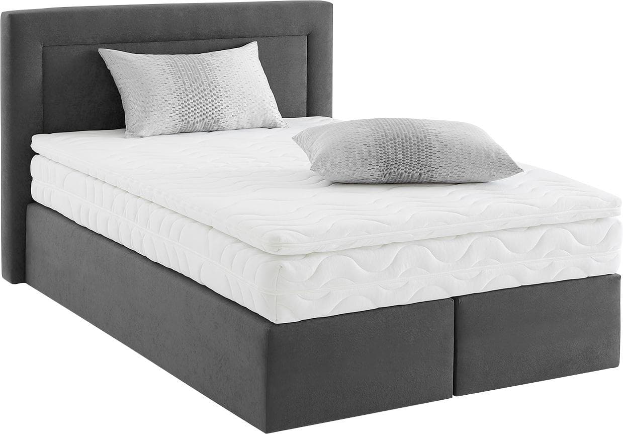 Westfalia Schlafkomfort Boxspringbett Grau 5-Zonen Matratze