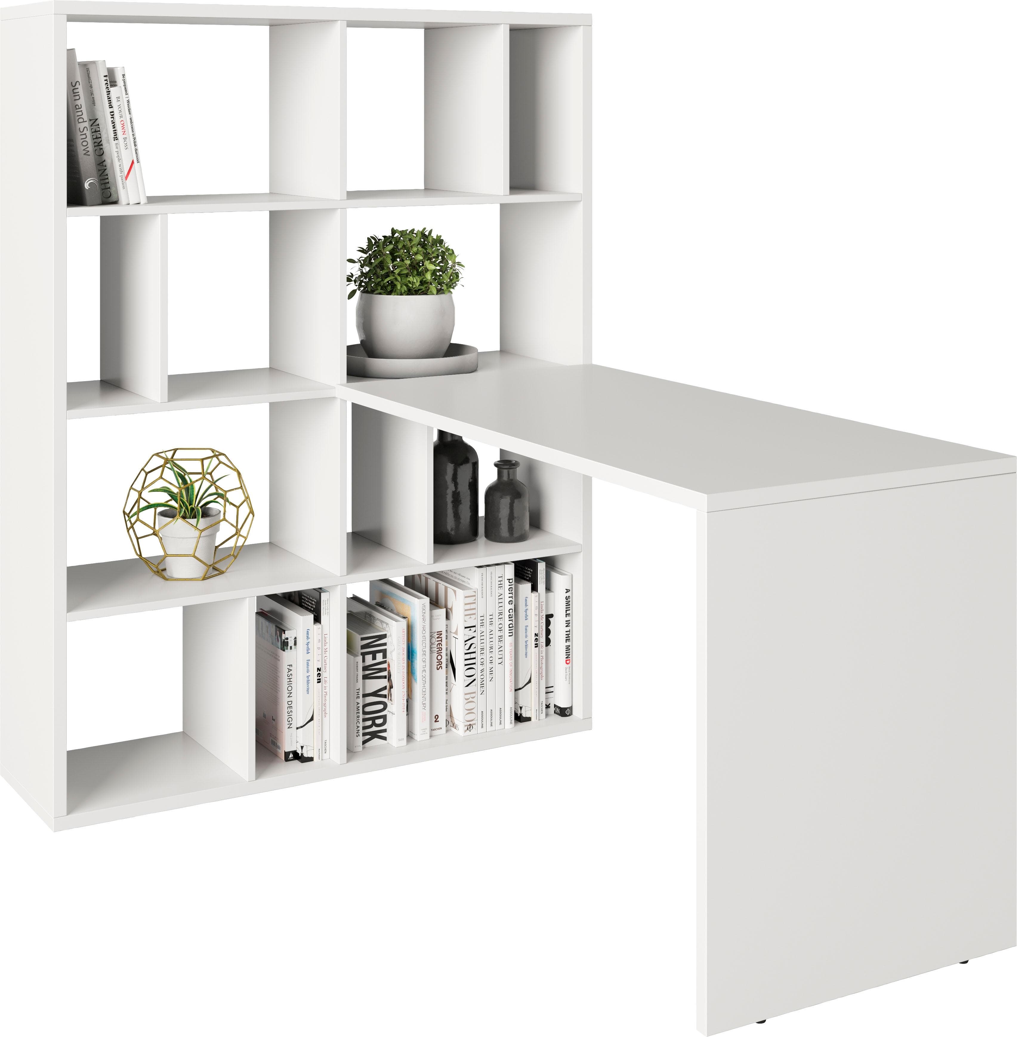 My Home Bücherregal Felicia mit Schreibtisch - Modernes Design